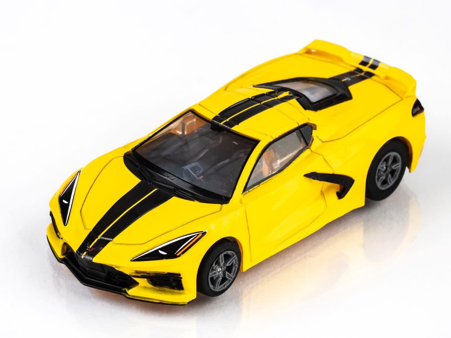 AFX AFX/Racemasters Corvette C8 Accelerated Yellow AFX22013 HO Slot Racing Cars