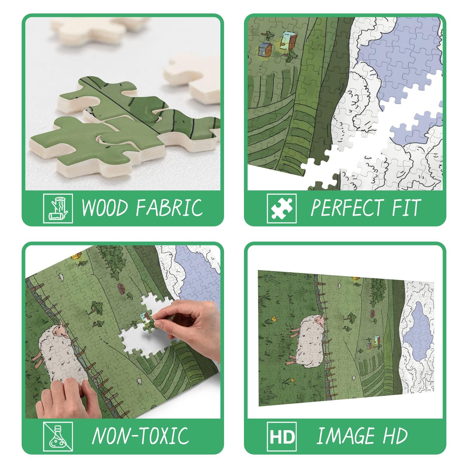 Adorable Blue Rose Sheet Music - 500 Piece Jigsaw Puzzle - A Gift Choice to Improve Hands-On Skills and Patience (Comes with Clear Pattern) for Casual Fun During Boring Holidays