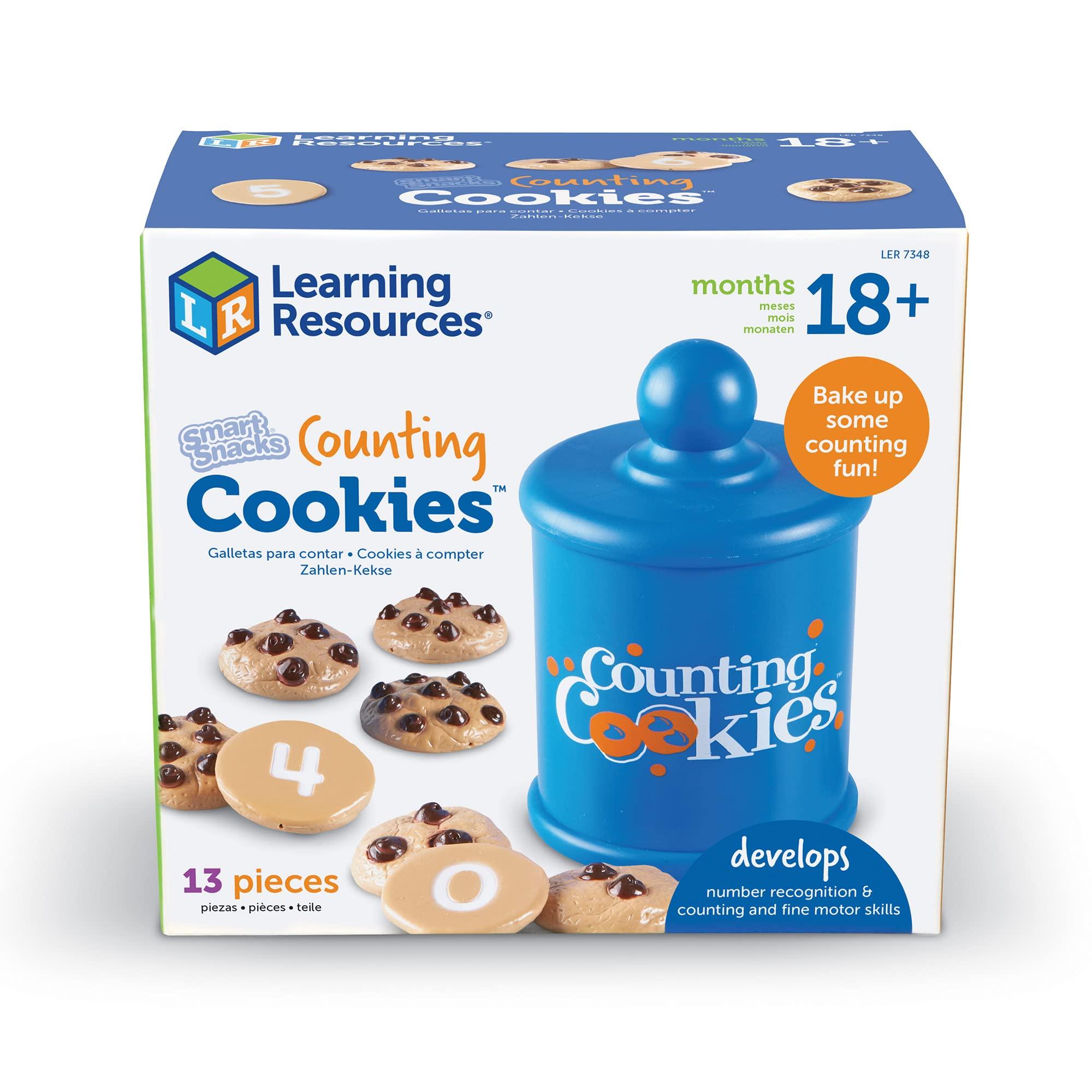 Learning Resources Learning Resources Smart Counting Cookies - 13 Pieces, Ages 18+ Months Toddler Counting & Sorting Skills, Toddler Math Learning Toys, Play Food for Toddlers, Chocolate Chip Cookies