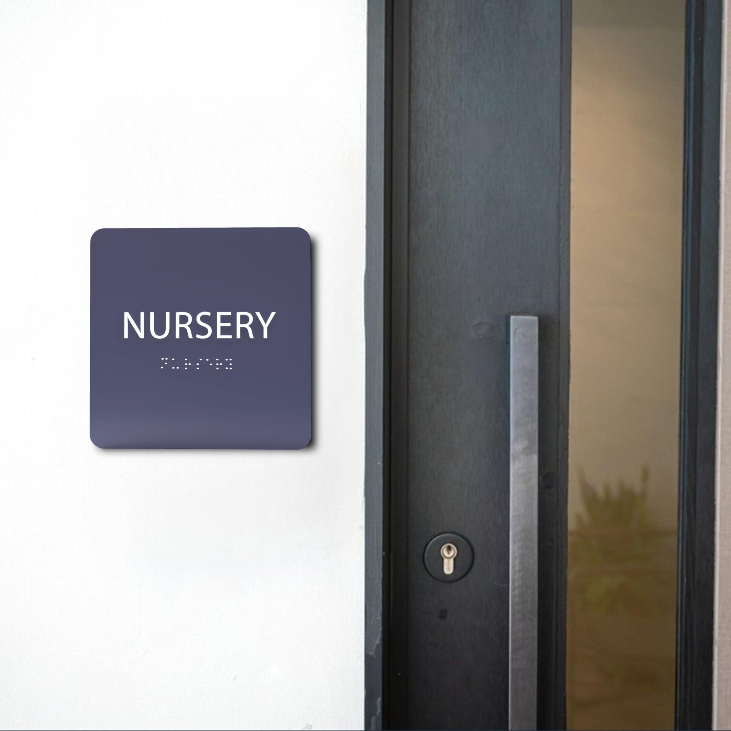 ADA Central Signs ADA CENTRAL SIGNS - 6" X6" Baby Nursery Sign - ADA Compliant Tactile Graphics Grade 2 Braille Text Acrylic Wall Sign| Mothers Room Child Care Baby Changing Area Signs for Hospital, Clinic, & Apartment