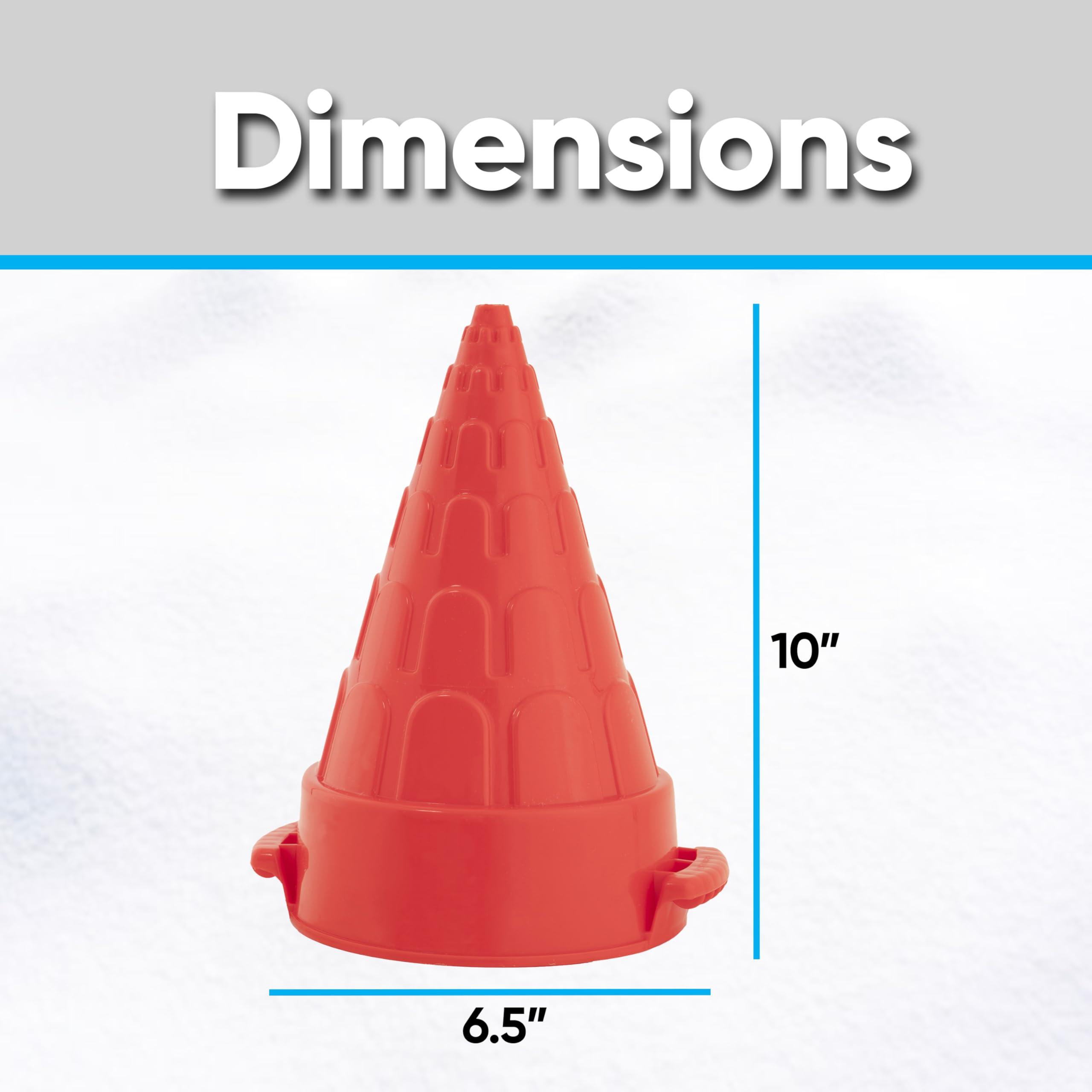 Superio Superio Sand Castle Building Kit, Sandbox Beach Sand Toys for Adults and Kids Snow Brick Maker, Igloo Fort Form Cone Shaper, Outdoor Winter Snow Toys (Red, 2)