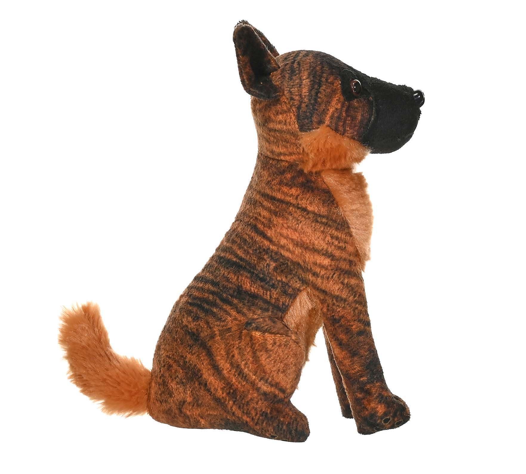 WILD REPUBLIC Wild Republic Rescue Dog, Malinois, Stuffed Animal, with Sound, 5.5 inches, Gift for Kids, Plush Toy, Fill is Spun Recycled Water Bottles