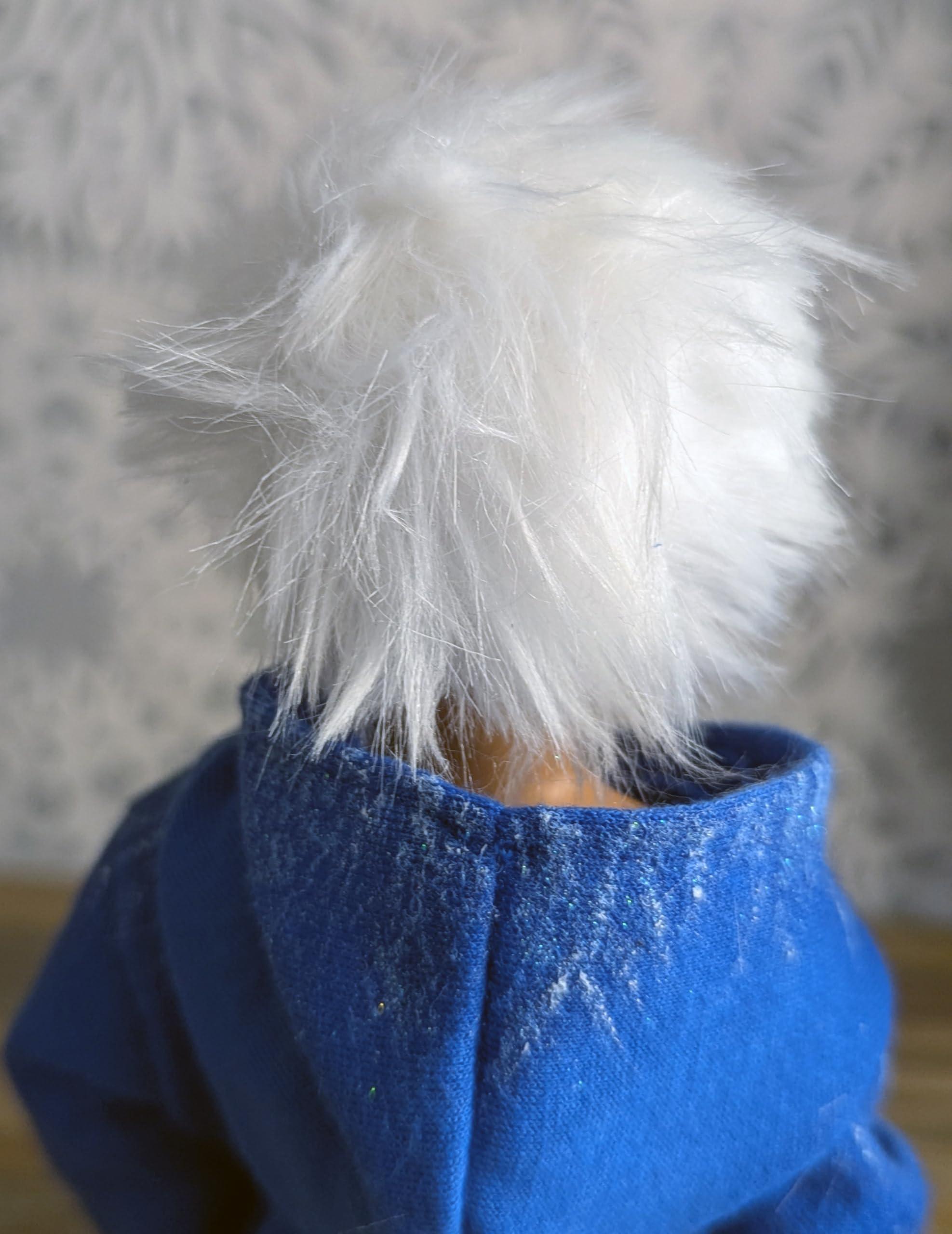Hand-painted Jack Frost Costume - Complete Set: Hoodie, Pants, Wig & Cane for 12" (1/6) Doll