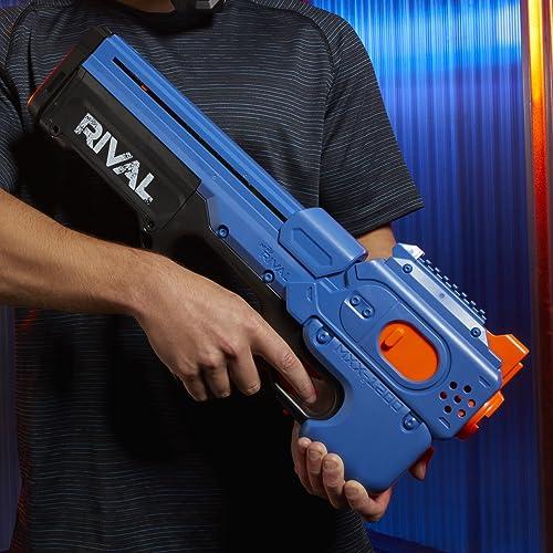 NERF NERF Rival Charger MXX-1200 Motorized Blaster - 12-Round Capacity, 100 FPS Velocity - Includes 24 Official Rival Rounds - Team Blue