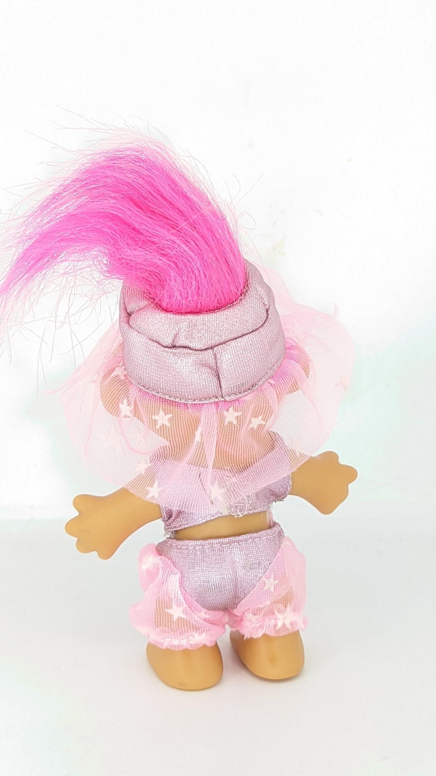 Generic Generic Troll Doll Pink Hair Vintage Retro 5 inch Gift