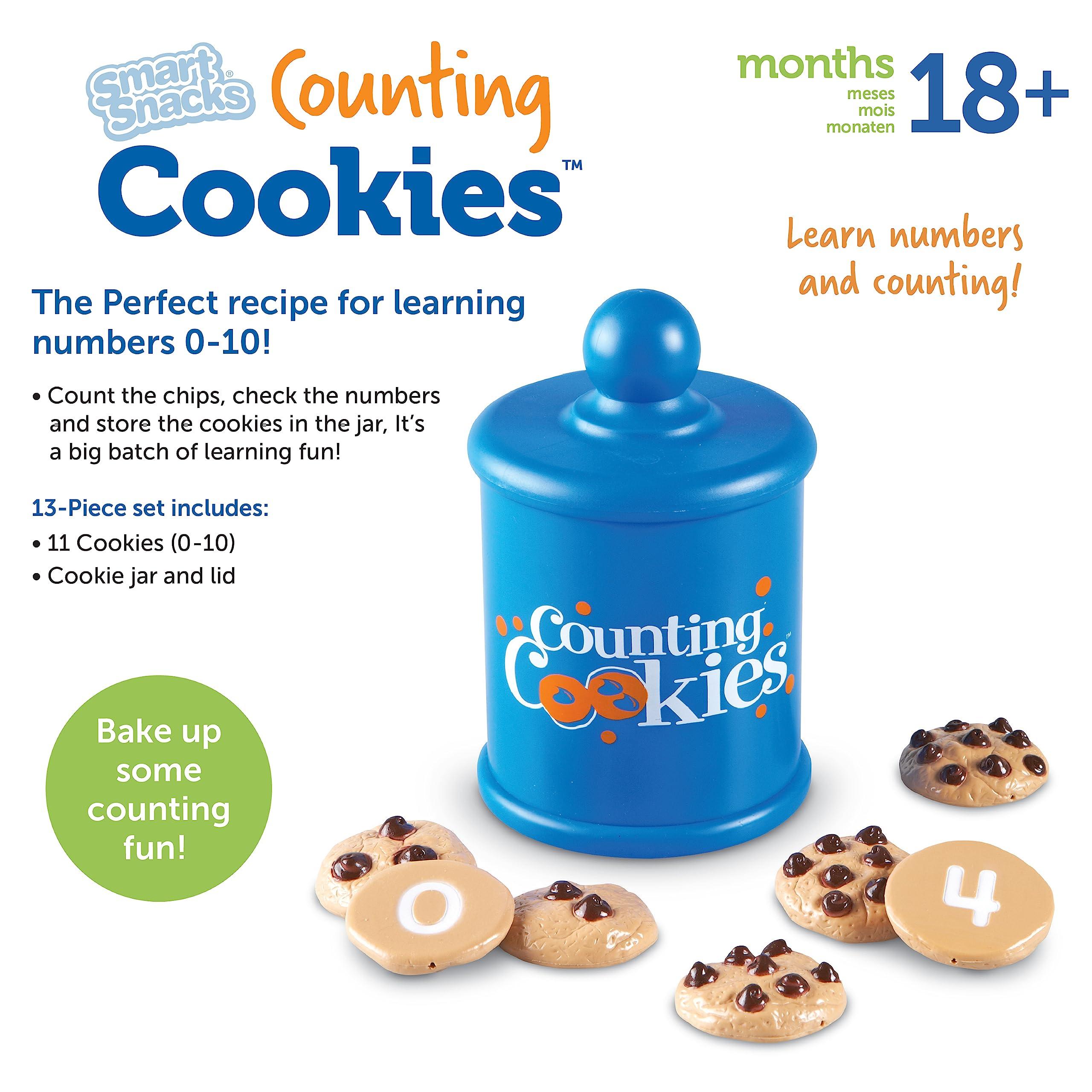 Learning Resources Learning Resources Smart Counting Cookies - 13 Pieces, Ages 18+ Months Toddler Counting & Sorting Skills, Toddler Math Learning Toys, Play Food for Toddlers, Chocolate Chip Cookies