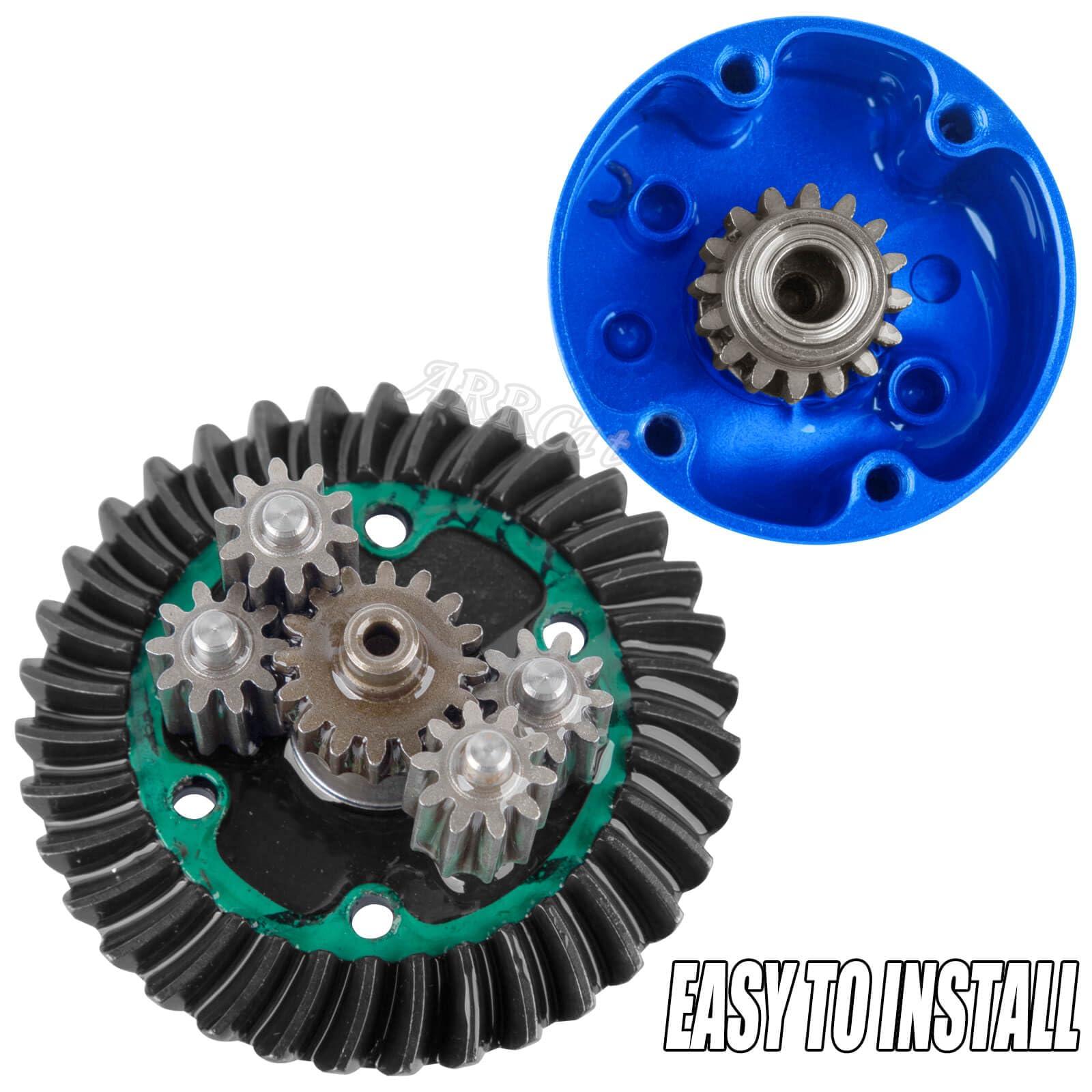 ARRCat Differential & 13T Main Gear Upgrades Part for Arrma 1/10 Granite 3S BLX Senton 3S BLX Big Rock 3S BLX,ARRCat Steel #45 Differential & 13T Main Gear Set,Navy Blue