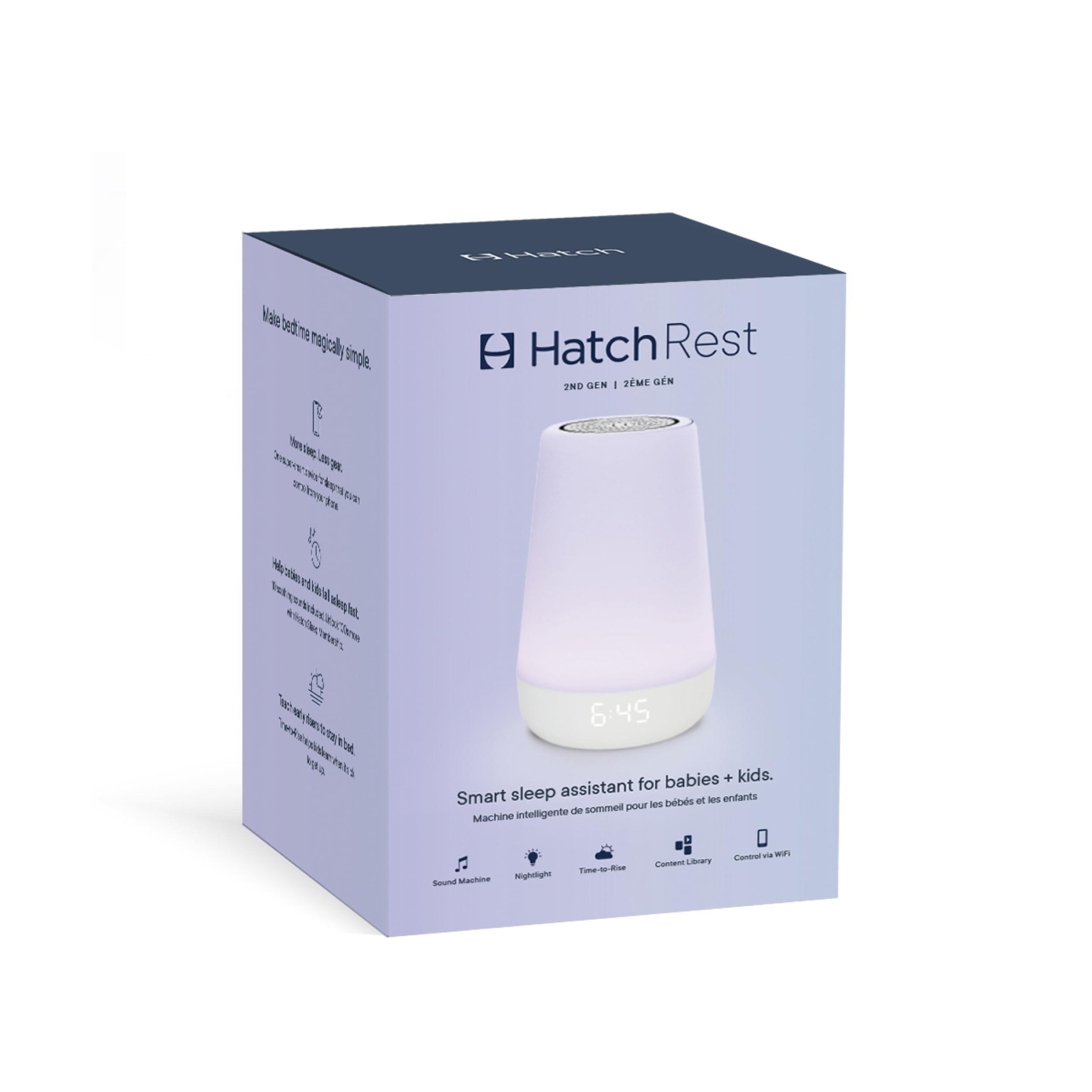 Hatch Baby Hatch Rest Baby Sound Machine, Night Light | 2nd Gen | Registry Essential, Sleep Trainer, Routine Builder, Time-to-Rise Alarm Clock, White Noise Soother, Nursery Stories, Toddler Kids Bedroom (Wi-Fi)