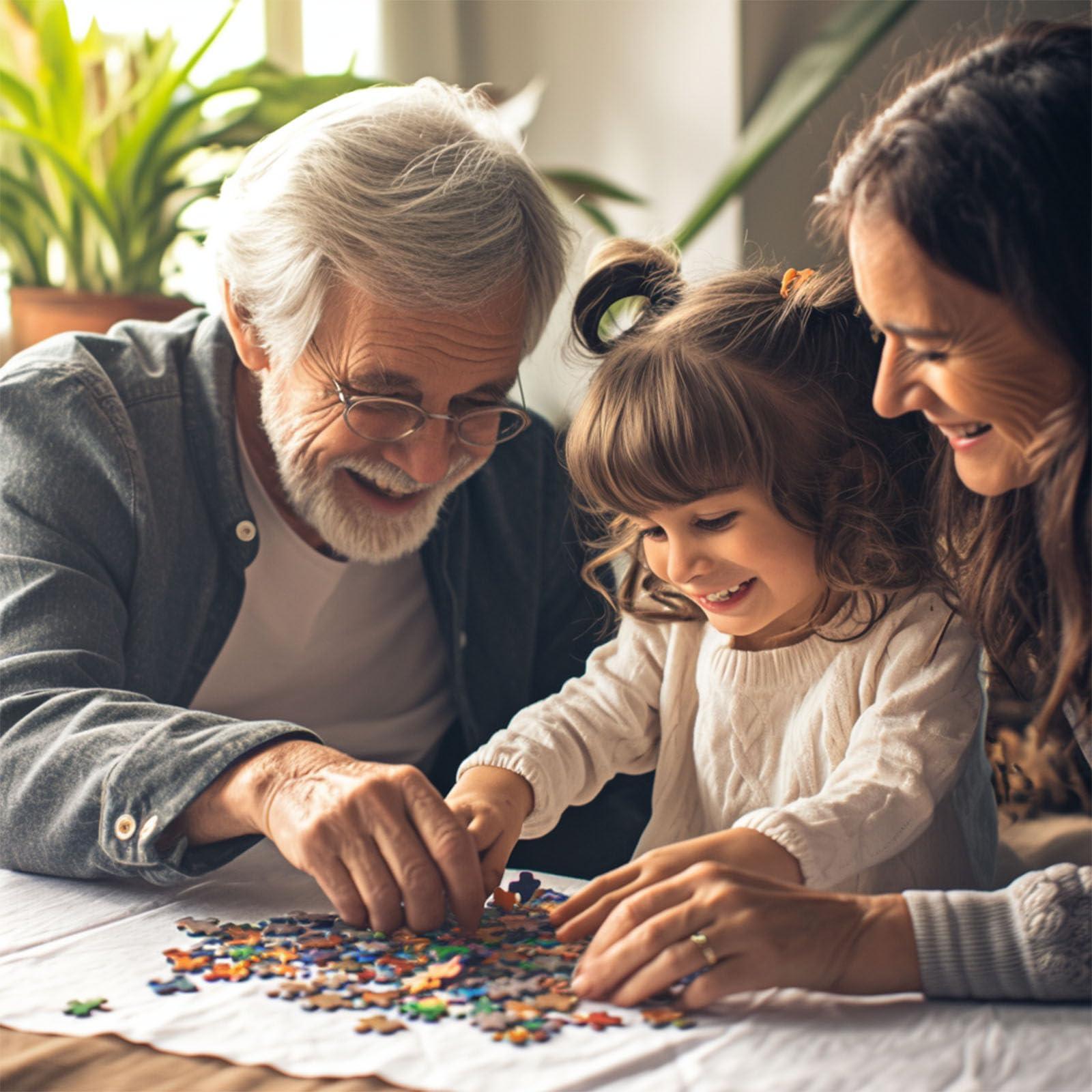 FEIMEIZE Wooden Jigsaw Puzzles for Adults 1000 Piece Puzzle for Adults 1000 Pieces Puzzle 1000 Pieces-Summertime, Seaside, Architecture