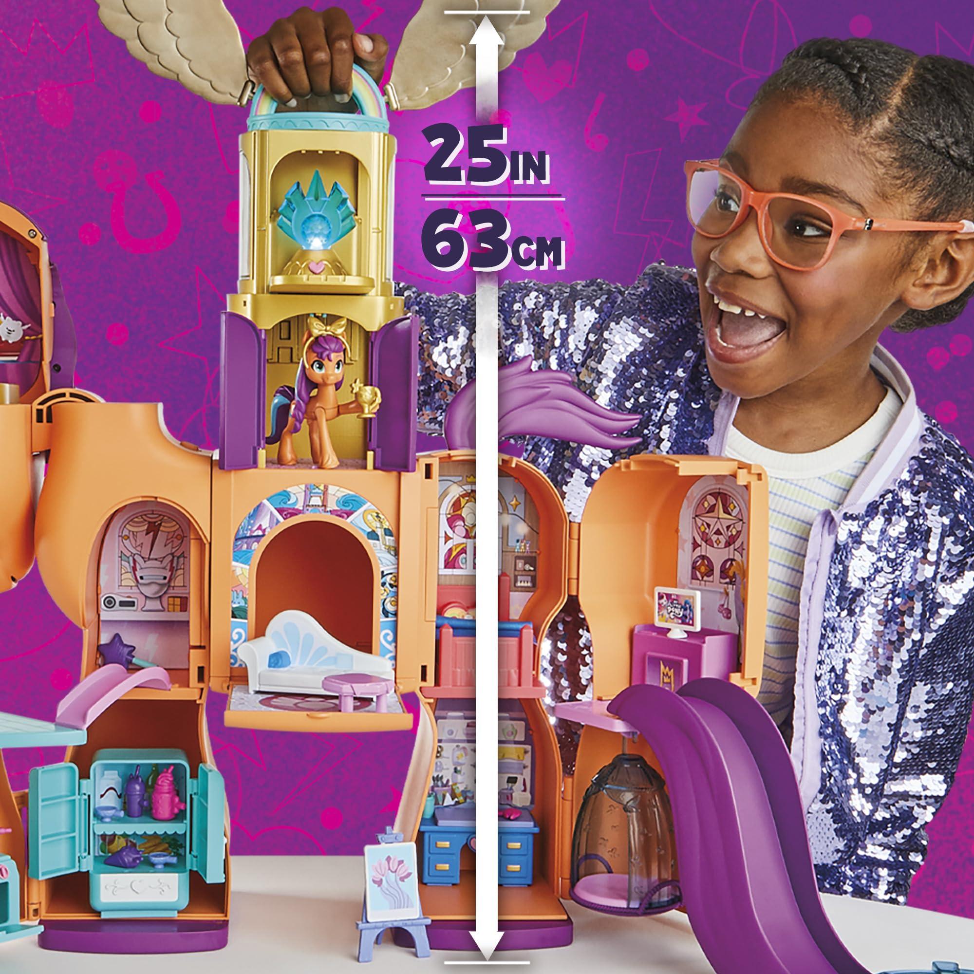 My Little Pony My Little Pony Sunny's 2-in 1 Playset, 25-Inch-Tall Transforming Doll with Figure and Accessories + Duracell Coppertop AAA Batteries 8 Count with Power Boost Ingredients (Bundle)