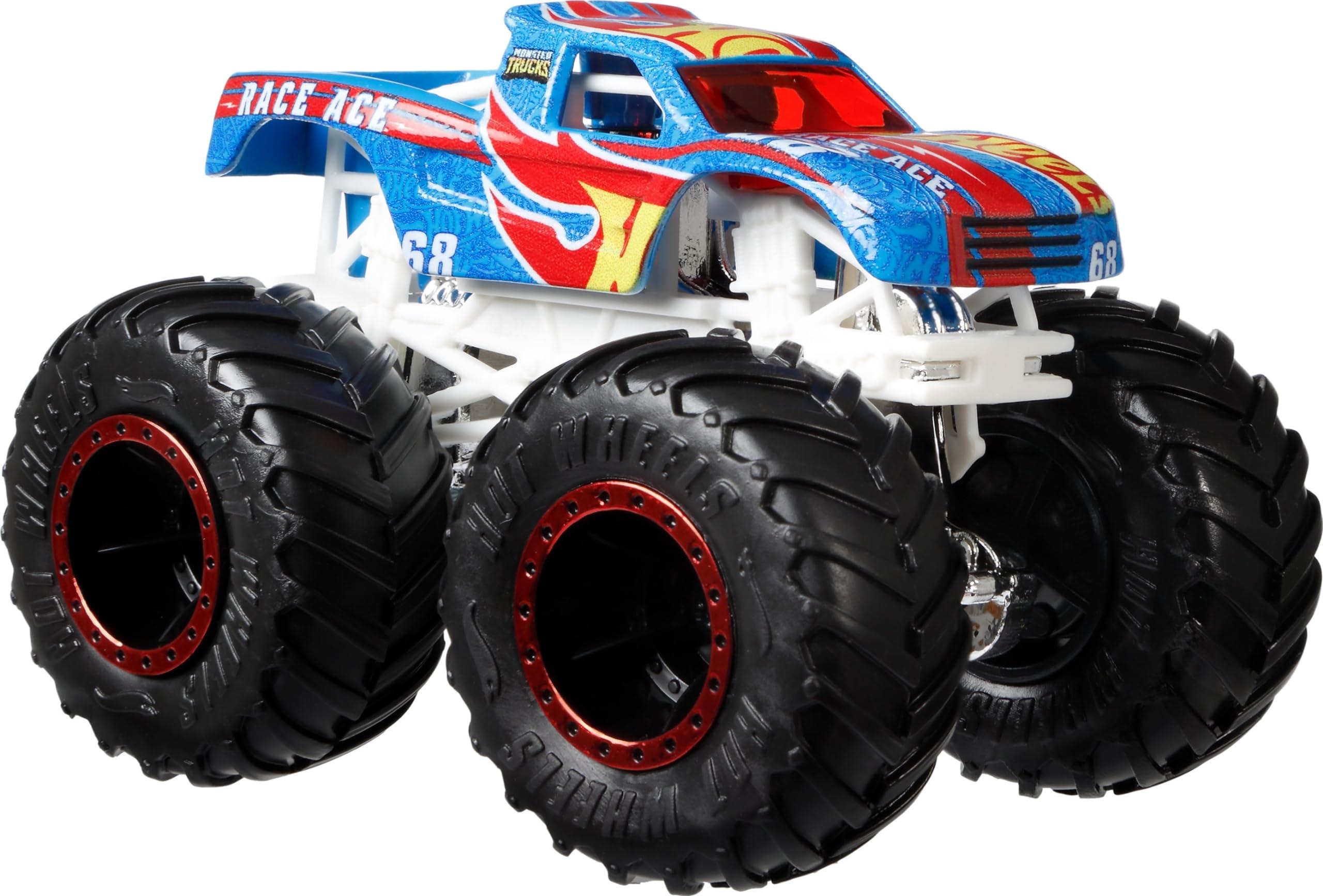 Hot Wheels Hot Wheels Monster Trucks Live 8-Pack, Set of 8, 1:64 Scale Race Ace, Bone Shaker, Tiger Shark, HW Demo Derby, Mega-Wrex, 5-Alarm, Gunkster & Bigfoot