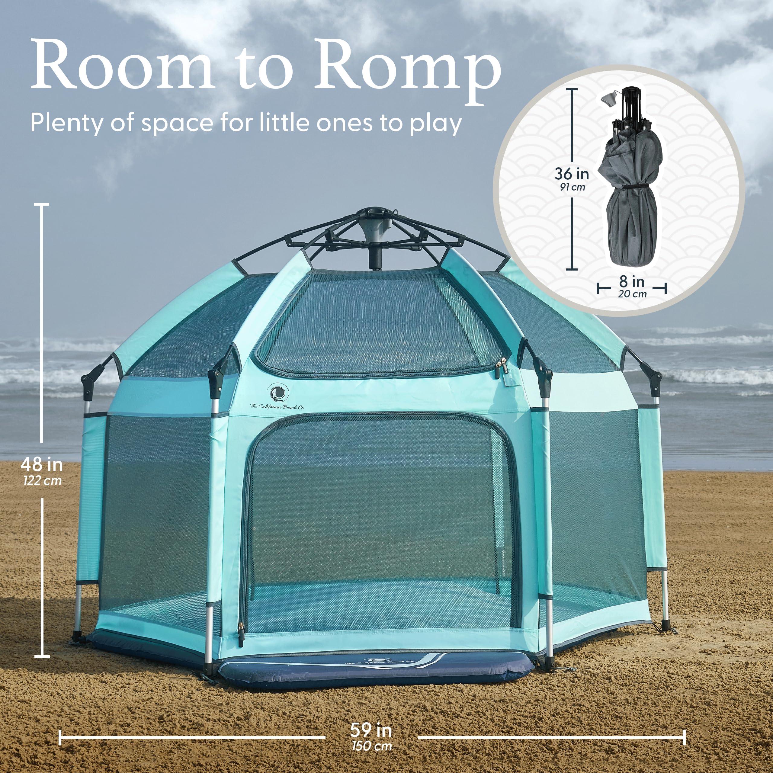 POP 'N GO PLAYPEN POP 'N GO PLAYPEN - Indoor & Outdoor Baby Playpen for Babies and Toddlers - Baby Beach Tent, Foldable, Portable W/Canopy, Travel Bag, & Mosquito Net - Pop Up Pack and Play Tent (Sweet Mint)