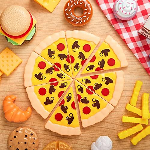 JOYIN JOYIN Play Food Set 135 Pieces Play Kitchen Set for Market Educational Pretend Play, Food Playset, Kids Toddlers Toys, Kitchen Accessories Fake Food, Party Favor Christmas Stocking Stuffers