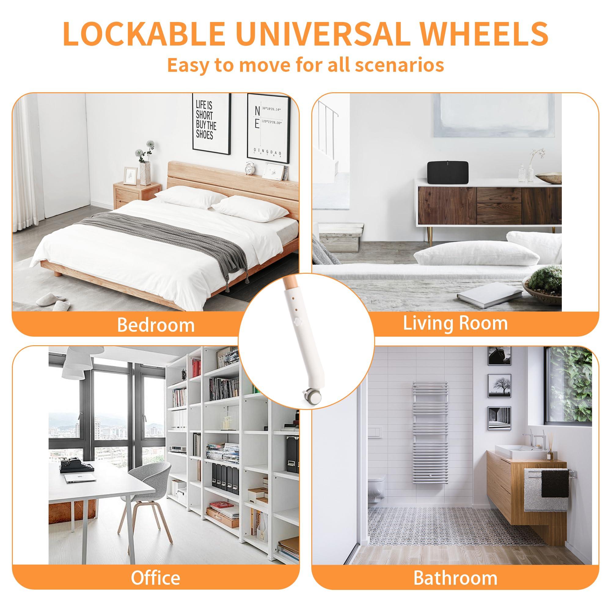 JMMD JMMD Baby Changing Table, Changing Station for Nursery, Adjustable Height Diaper Station with Waterproof Changing Pad and Storage for Baby 0-5 Months, White