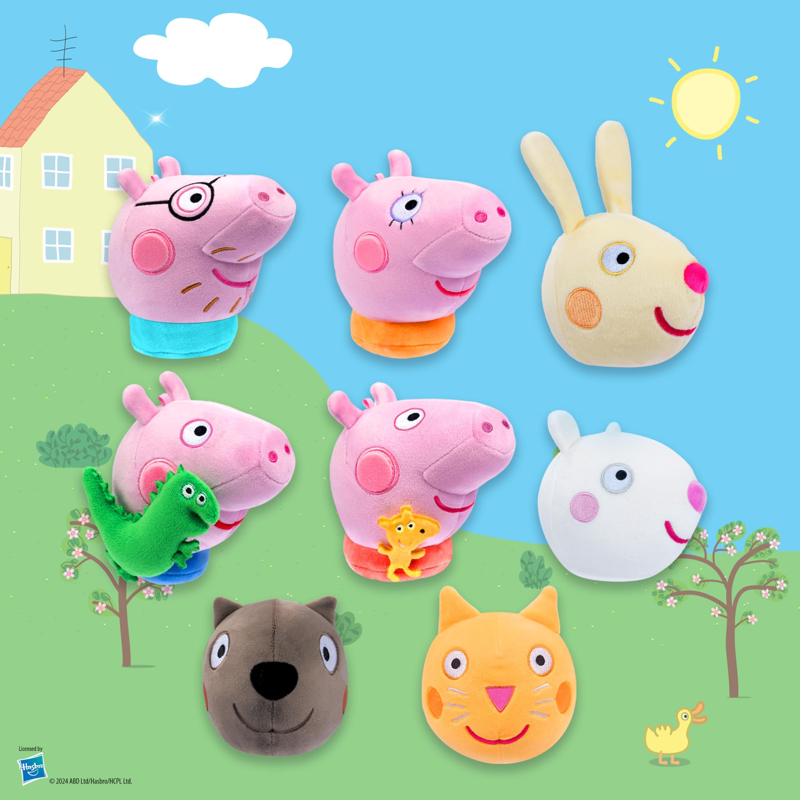 MiraBall MiraBall Peppa Pig Mystery Expandable Maxi Plush to UNbox, Collectible Squishy and Soft Plush with 4 Surprise, Limited Edition, Great Toy Gift, Trendy for Kids Aged 3+ (4-Pack)