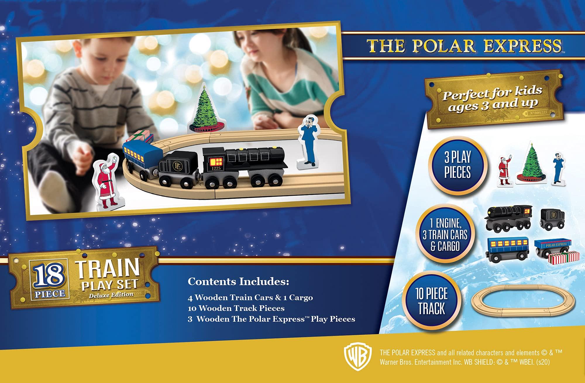 Masterpieces MasterPieces Wood Train Sets - The Polar Express 18 Piece Train Set