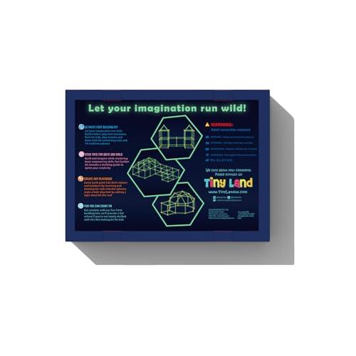 Tiny Land Tiny Land Glow Fort Building Kit for Kids Creative Fort Indoor & Outdoor Construction Toys with 86 Rods and 44 Balls for 5-10 Year Old Boys & Girls STEM Building Toy Gifts with Storage Bag