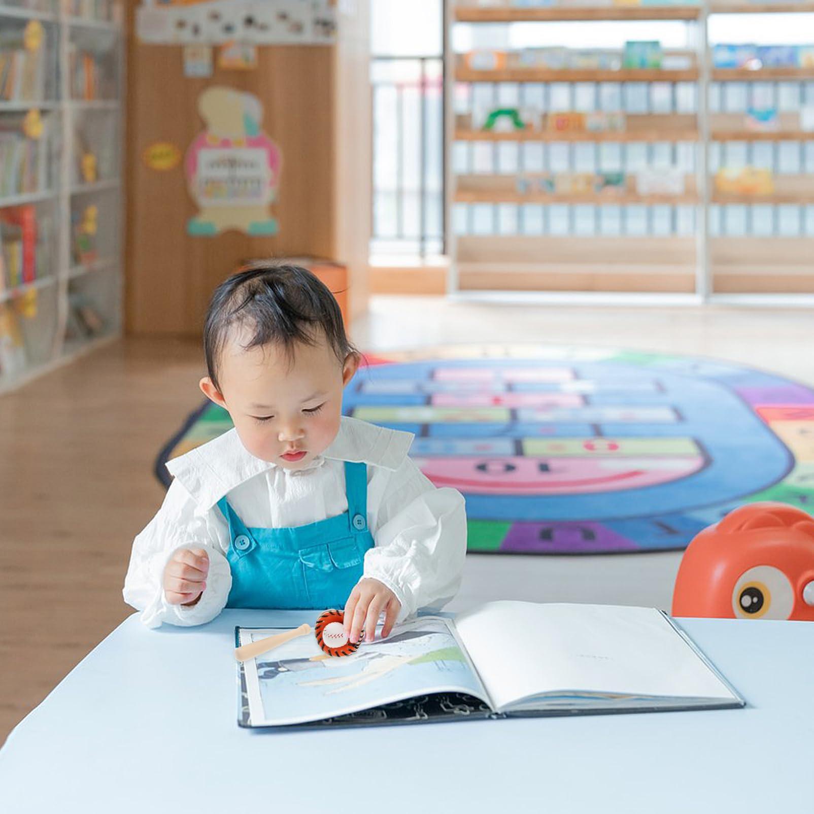 TOYANDONA TOYANDONA Mini Baseball Bat Miniature Toy Miniature Baseball Bats Gloves Kit Miniature Dollhouse Accessories Simulation Tiny House Baseball Decorations Mini Baseball Bat Glove and Ball Dollhouse Play