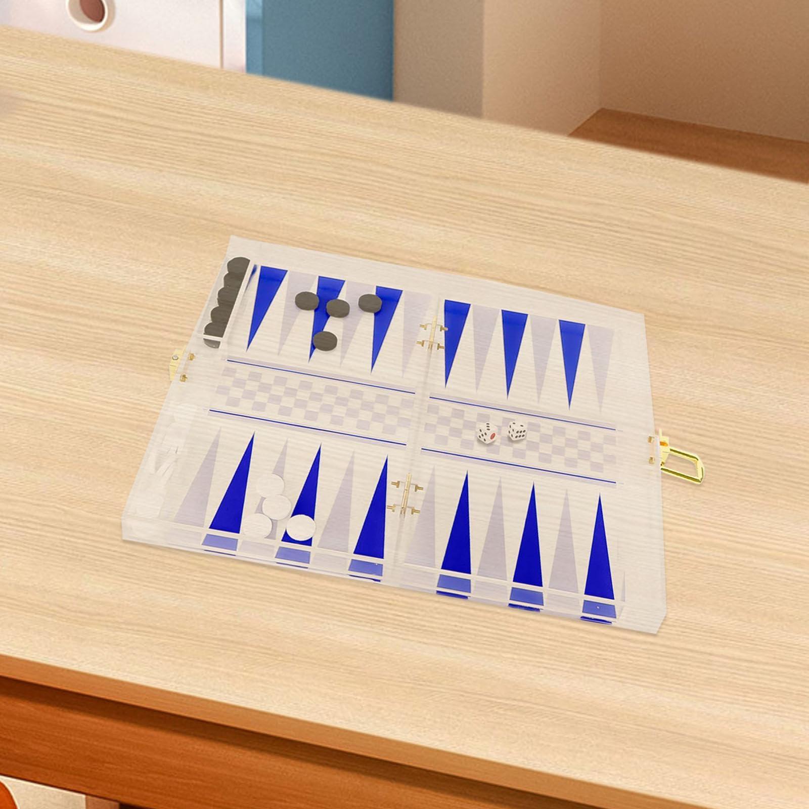 rockible rockible Travel Backgammon Set,Classic Board Game,Folding,Desktop Game,Strategy Board Game,Backgammon Board Game Set for Adults,Travel