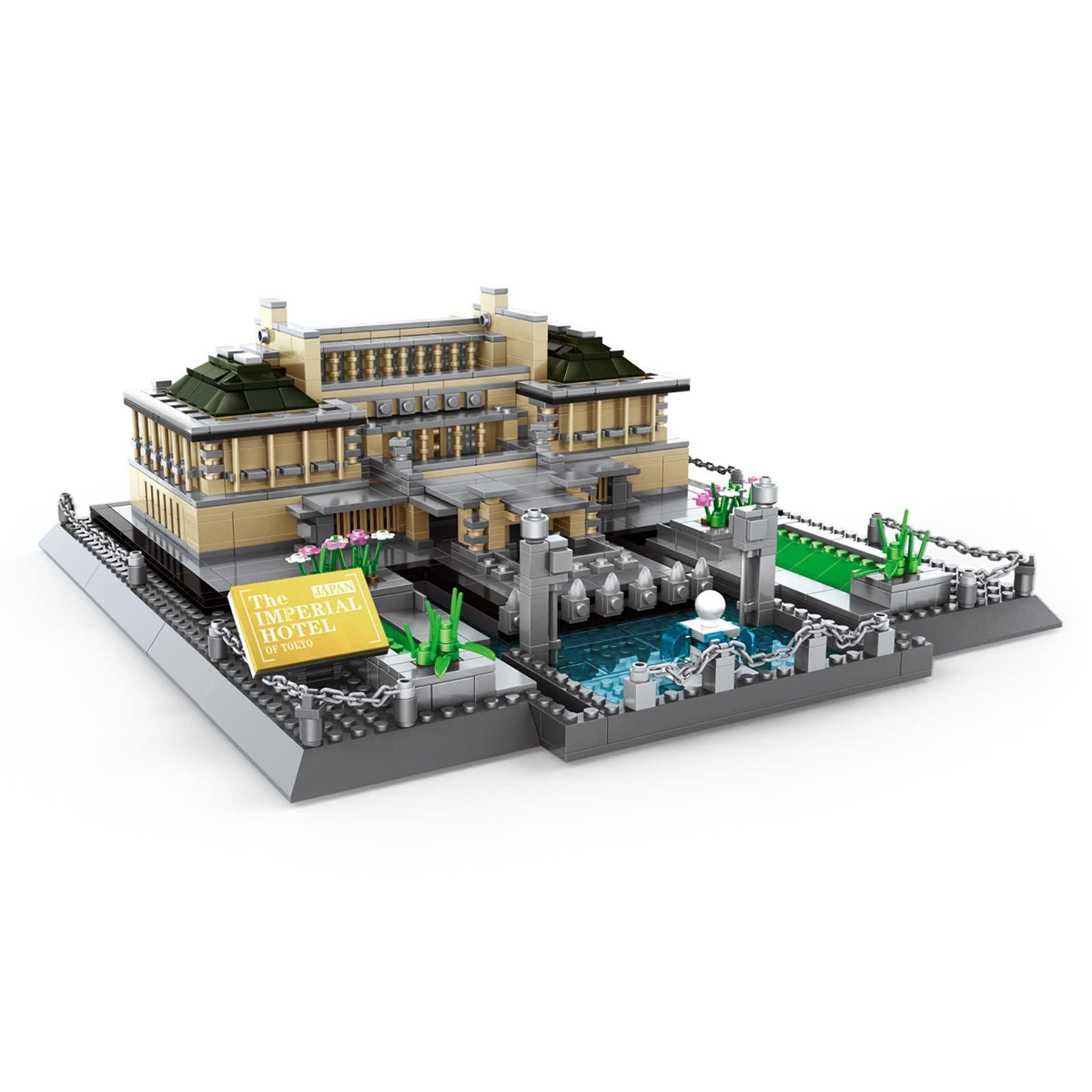 GGOOT GGOOT Modular Building Set Building Blocks House, 1375 Pcs Imperial Hotel Tokyo Architecture Model Building Kit World Famous Micro Diamond Bricks Model Construction Set to