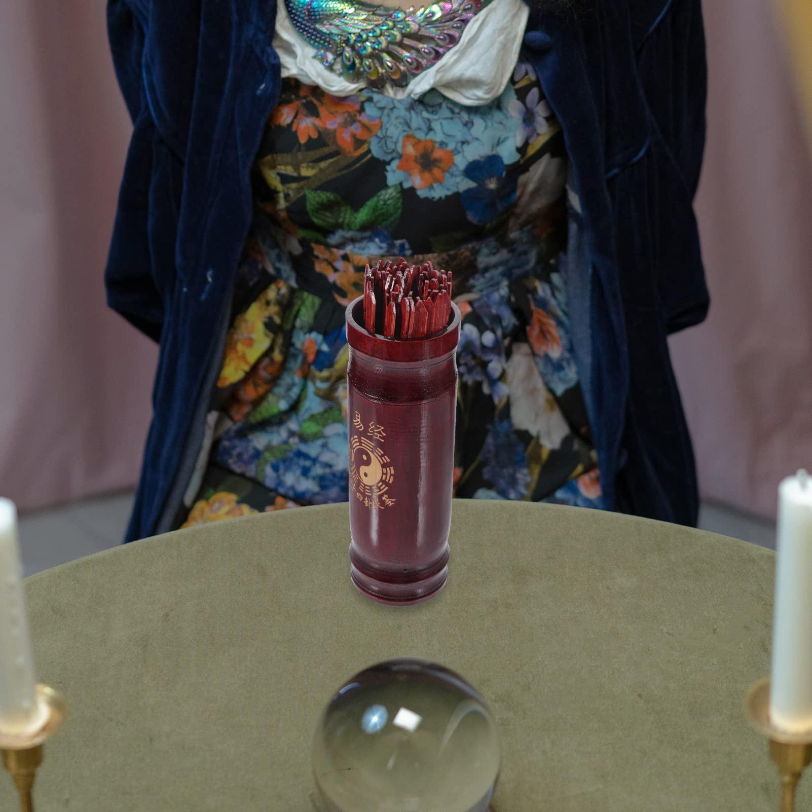 PHTZEZFC PHTZEZFC Retro Gaming Console 1 Set Vintage Chinese Fortune Sticks with Instruction Booklet Kau Sticks Fortune Telling Sticks with Storage Cup for Fortune Telling Games Retro Game Console