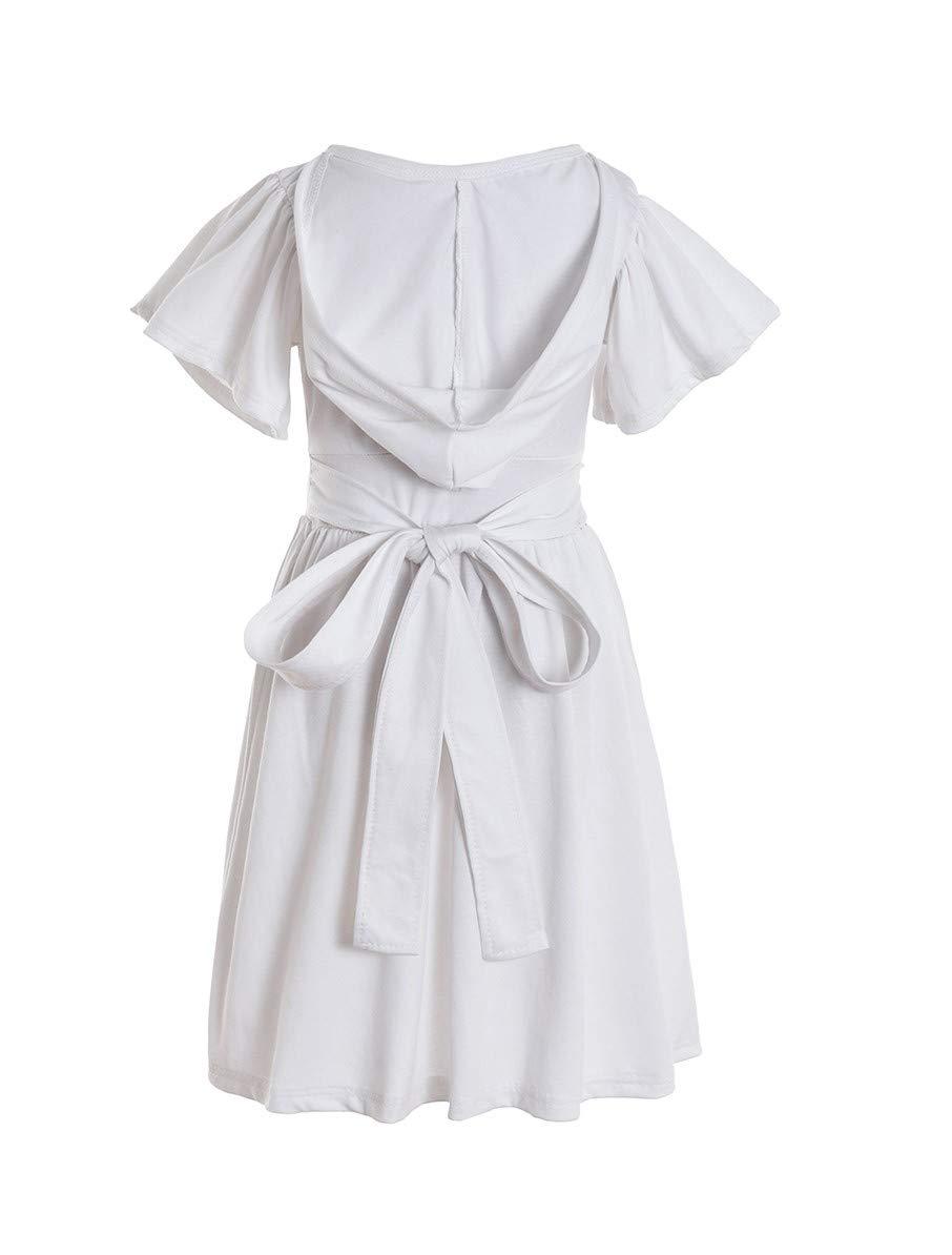 Ruikajia Ruikajia Rey Costume - Chewbacca Rhinestone, Princess Leia, Darth Vader, BB8 & R2D2 (White, 8 Years)