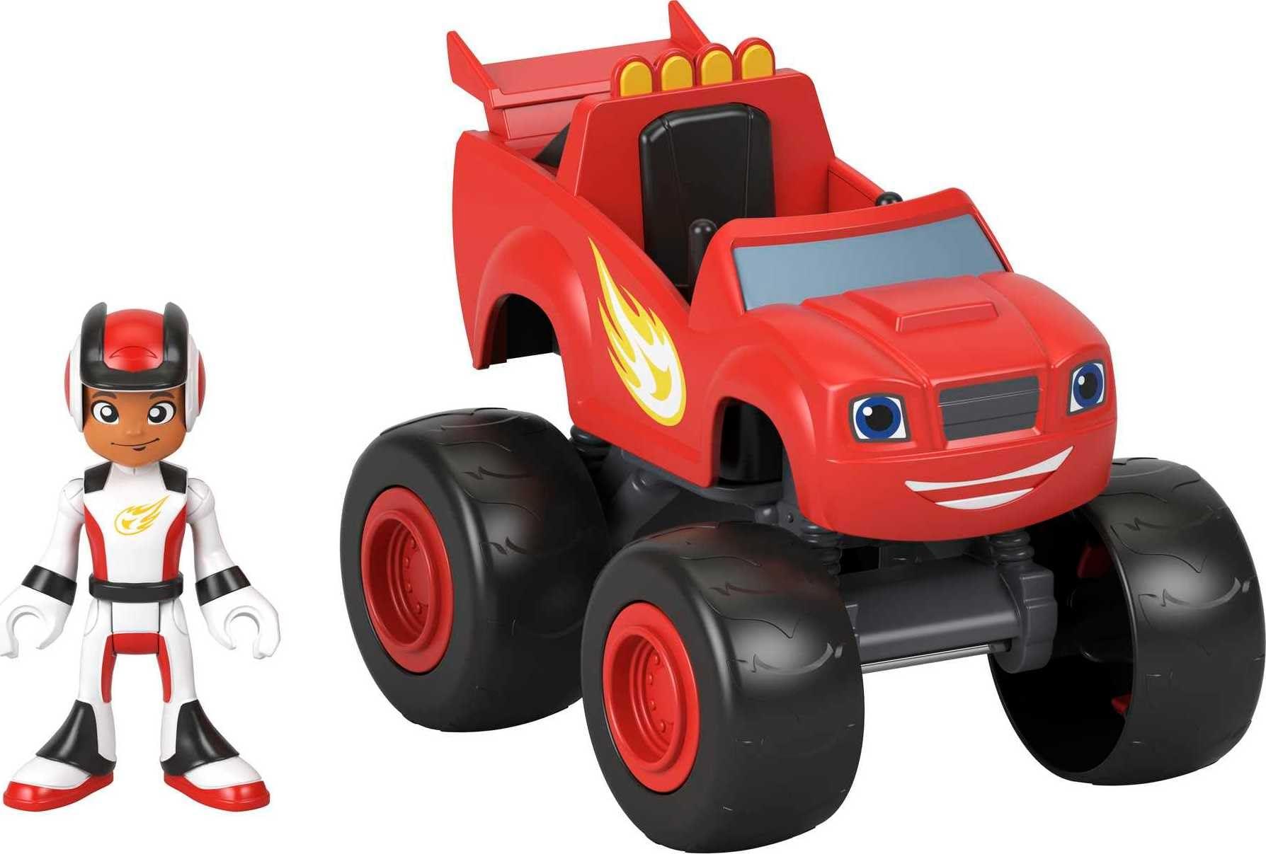 Fisher-Price Fisher-Price Blaze and The Monster Machines Toy Truck & Figure Set, Blaze & AJ, Preschool Racing Play Ages 3+ Years