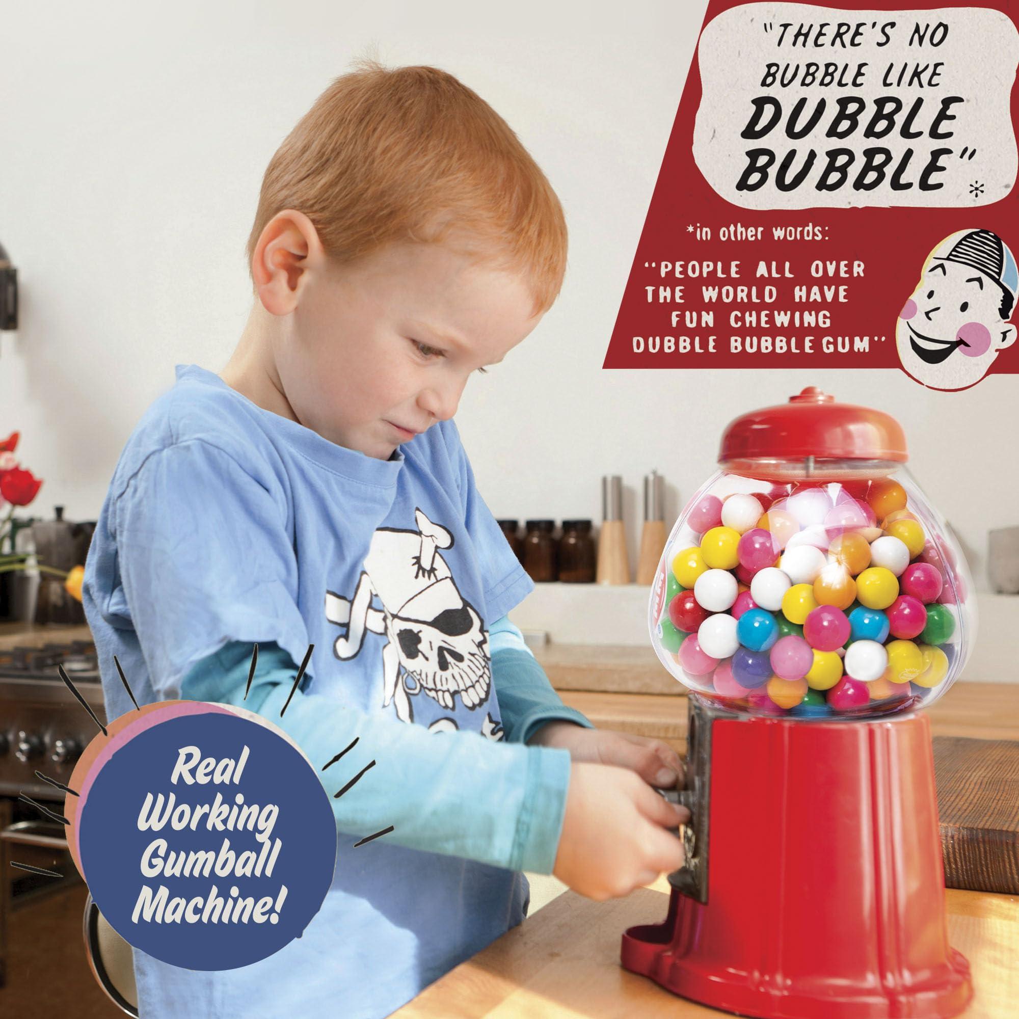 Schylling Schylling Brand Classic Retro Gumball Coin Bank - 8.5\" Tall - Includes 45 Dubble Bubble Gumballs - Ages 3+