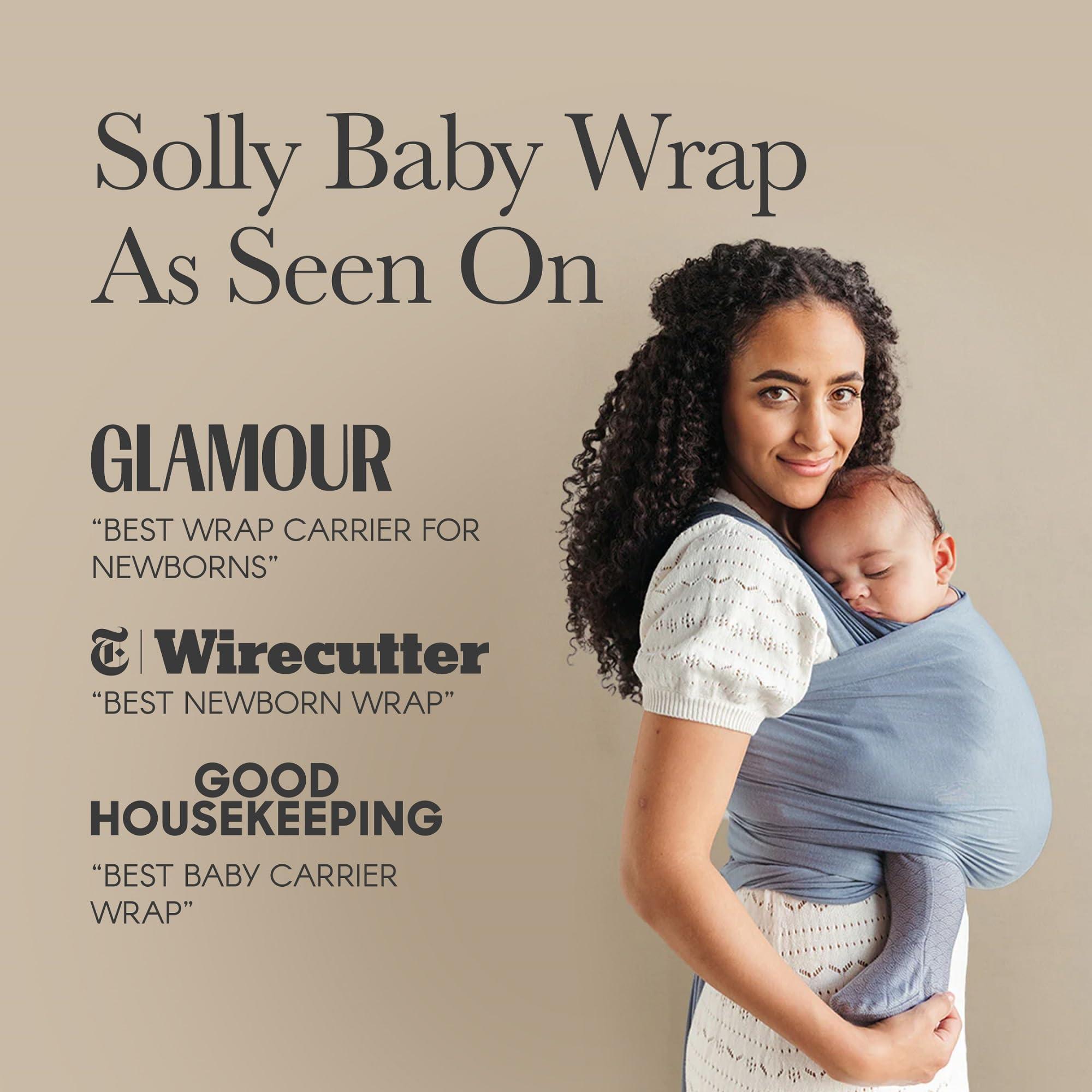 Solly Baby Solly Baby Wrap Carrier, for Newborn to Toddler 8-25 Lbs., Buttery-Soft & Lightweight Fabric, Reduce Crying & Increase Connection, Postpartum Essential, New Mom Gifts, Basil