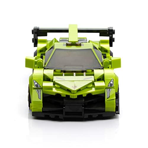 Block Builder Block Builder Lambo Racing Car Building Block Set (348 Pieces). Racing Car Building Blocks for Kids and Adults