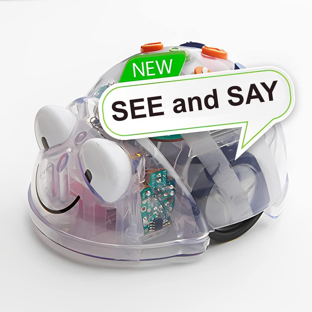 Generic TTS Bee-Bot and Blue-Bot Coding Robot See and Say Version Classroom Pack with Rechargeable Docking Station - STEM Educational Programmable Interactive Floor Robots