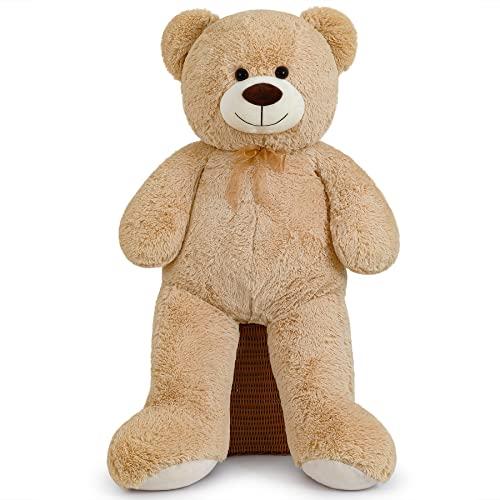 Giant Teddy Bear Stuffed Animals Plush Toy Life Size Big Plush Teddy Bear for Kids Girlfriend Soft Stuffed Bear Animals for Birthday Valentine s Anniversary Christmas 110cm 43.3inch Light Brown