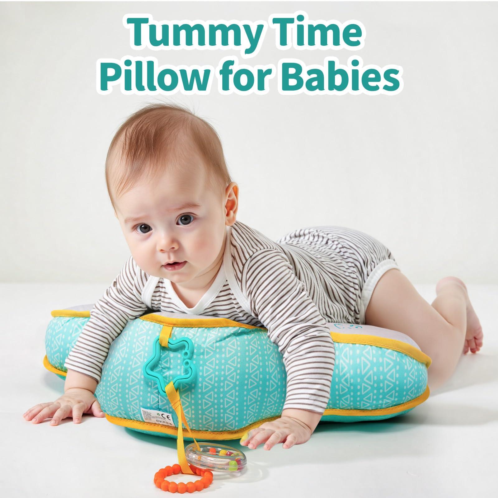 Koty Infants Tummy Time Pillow, Tummy Time Pillow for Babies, Montessori Sensory Crawling Toy for Newborn Tummy Time Toys 0-6 Months, Ergonomic Design for Easier Parenting development, Support Pillow Toys