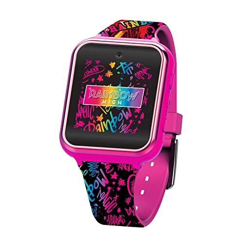 Accutime Accutime Kids Rainbow High Educational Learning Touchscreen Pink Smart Watch Toy with Multicolor Strap for Girls, Boys, Toddlers - Selfie Cam, Games, Alarm, Calculator, Pedometer (Model: RNB4017AZ)