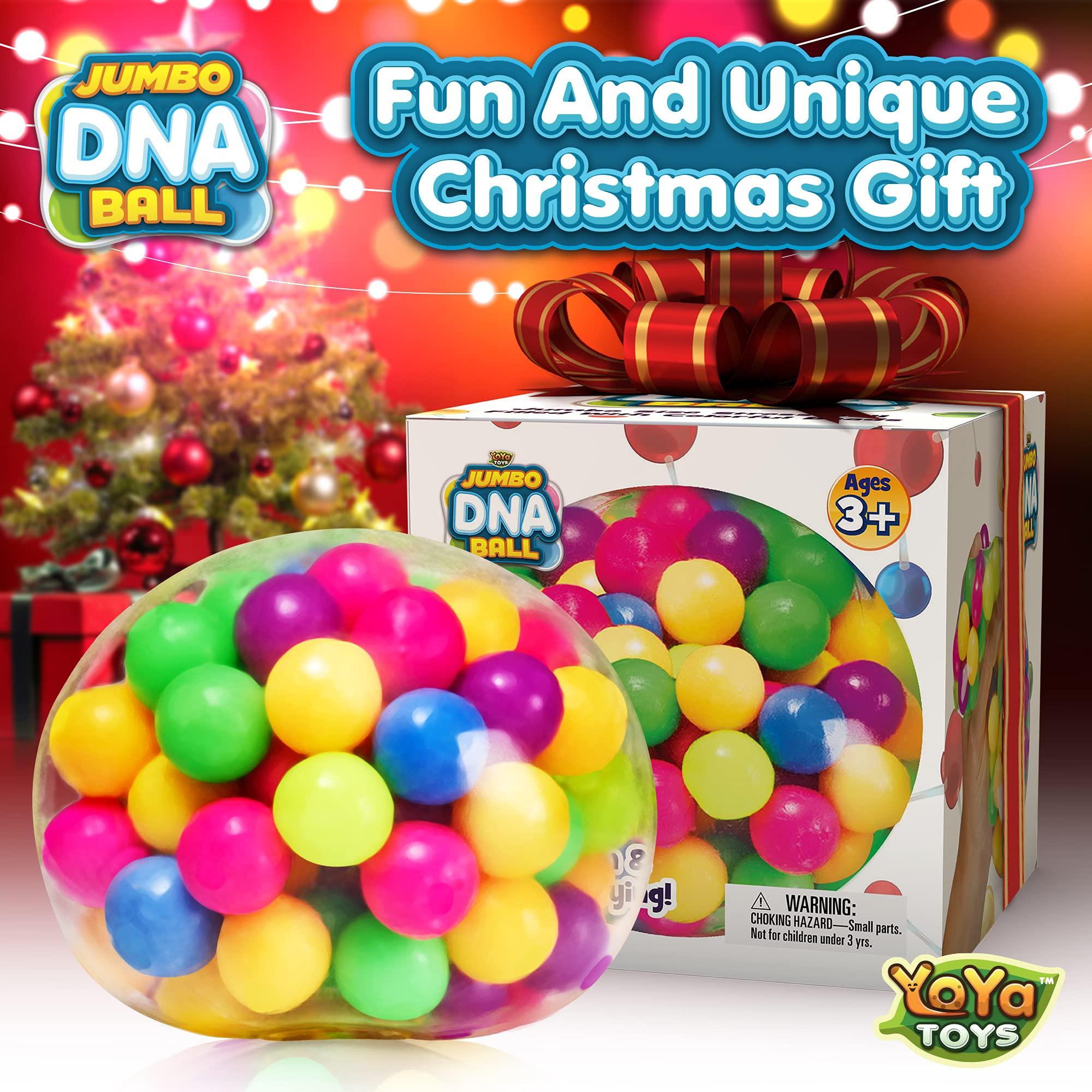 YoYa Toys YoYa Toys The Original Jumbo DNA Ball | Colorful Fidget Squeezing Stress Relief Ball for Adults & Kids | Our Unique Rubber Squishy Toys are Great for Stress, Anxiety, Bad Habits & More