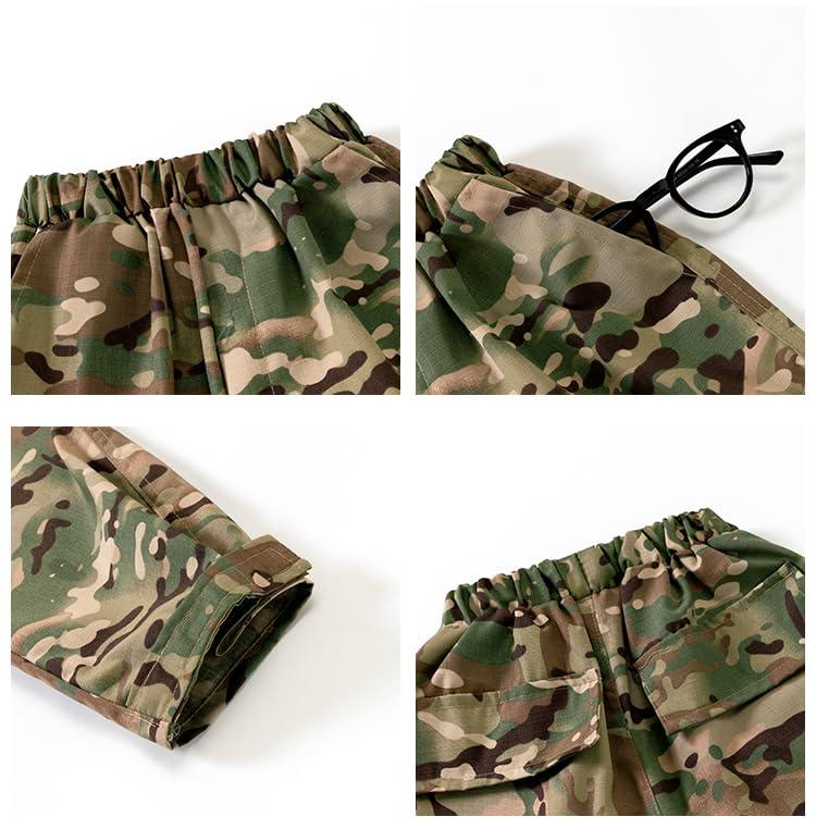 Klocerg Klocerg Children\'s Army Special Forces Clothing Children\'s Camouflage Single Soldier Clothing Helmet Backpack Soldier Boy (12-13/150)