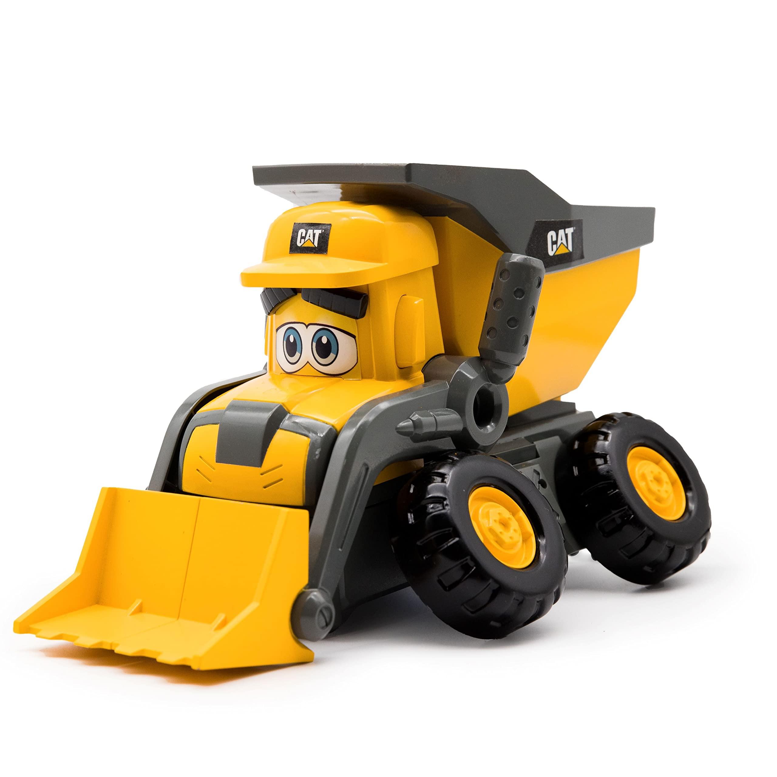 CAT CAT Construction Toys, Junior Crew Tipper - Interactive Dump Truck Toy - 50+ Phrases & Sounds, Motorized Facial Movement, Great 2 Year Old Toys for Boys