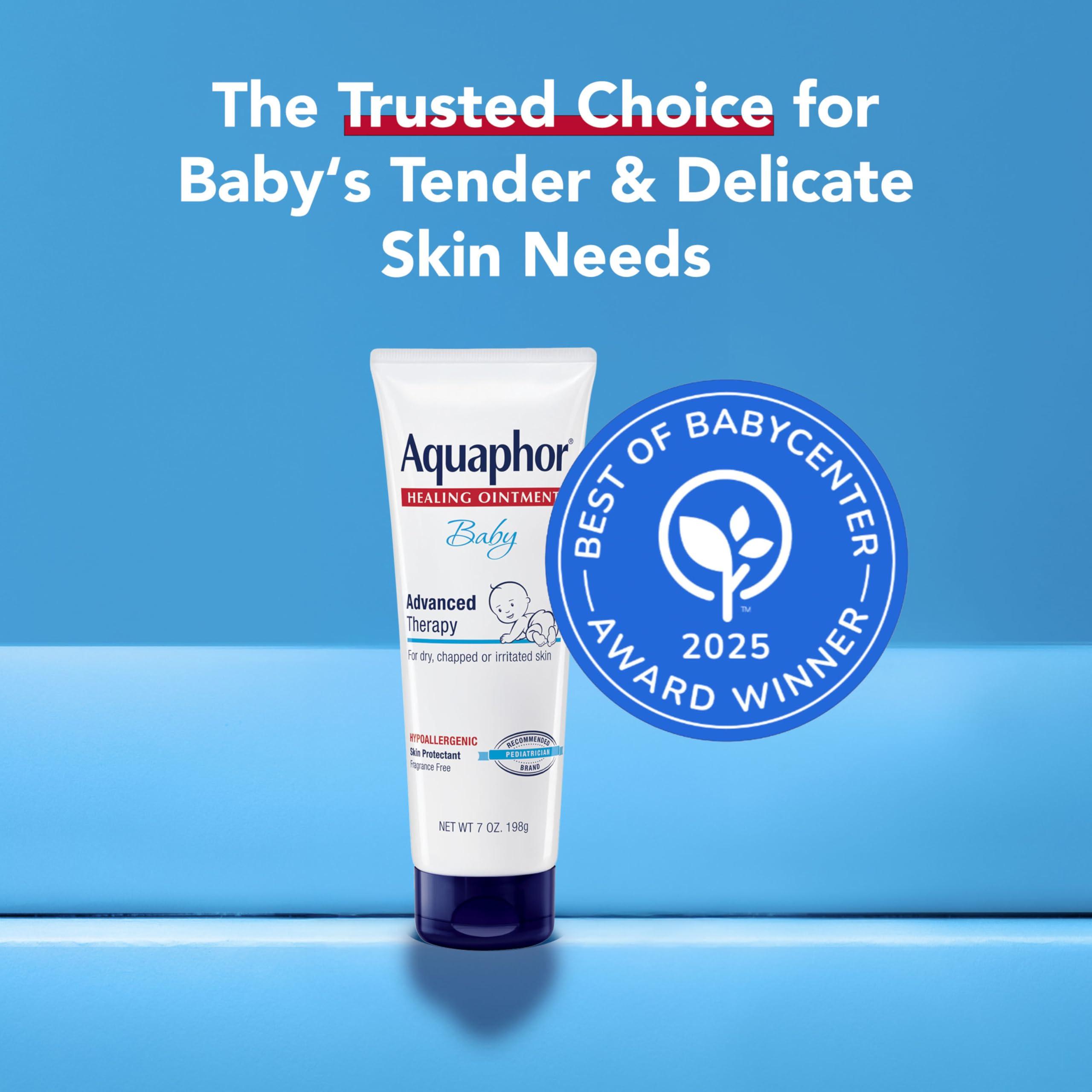 Aquaphor Aquaphor Baby Healing Ointment Advanced Therapy Skin Protectant, Dry Skin and Diaper Rash Ointment, 7 Oz Tube