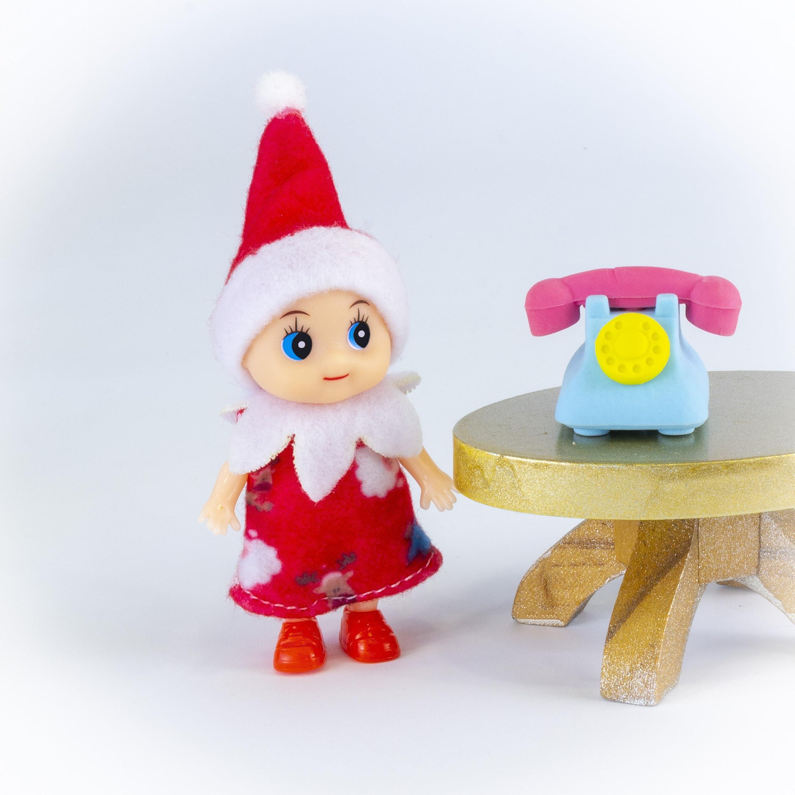 LitoMagic LitoMagic Tiny Baby Elf Doll in Red Dress