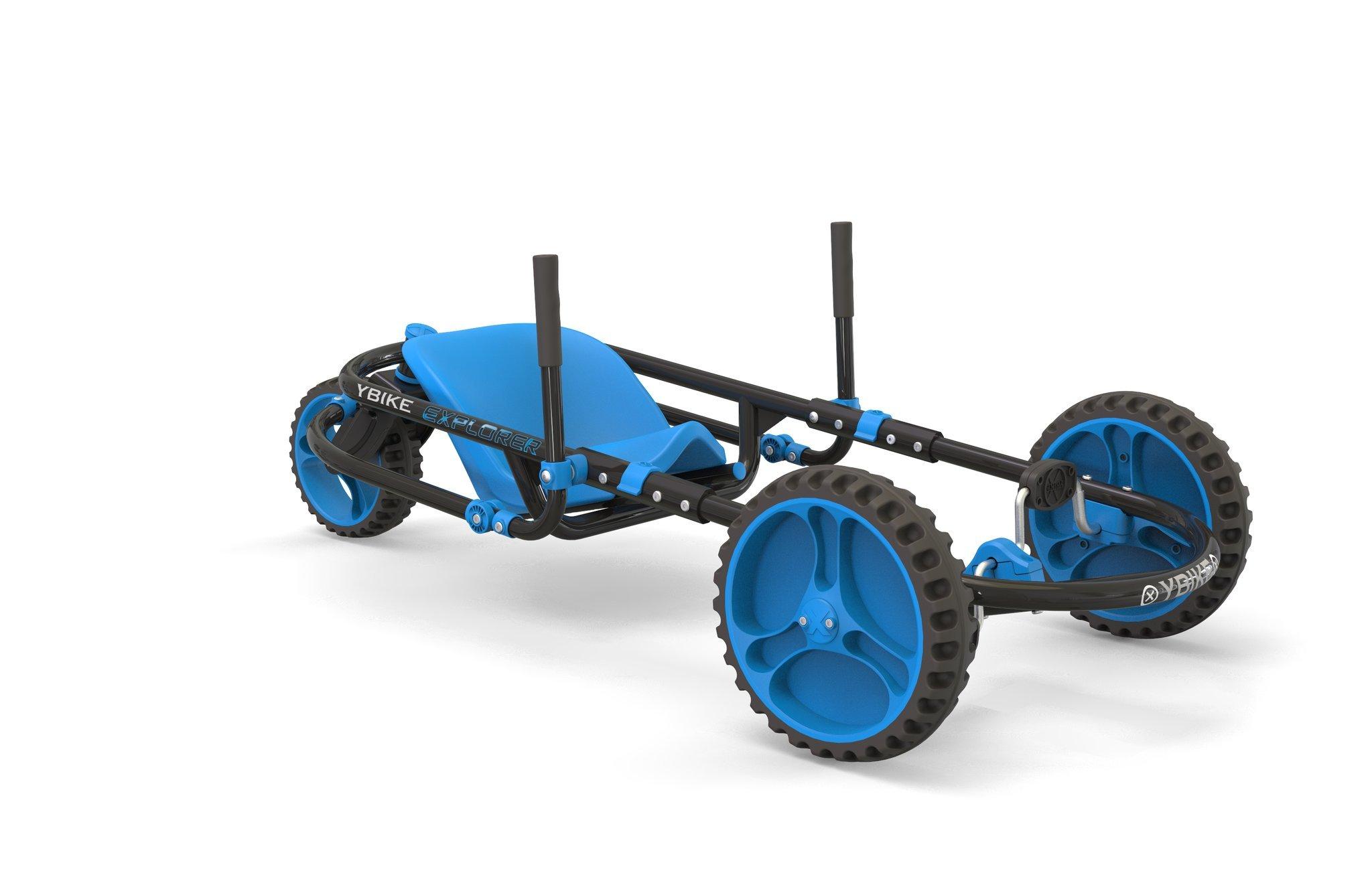 YBIKE YBIKE Explorer Pedal Car for Kids - Pedal Go Kart - 150 lb Weight Limit (Blue)