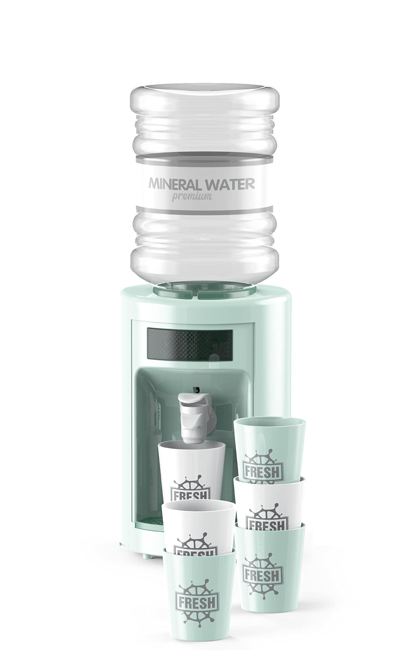 BRIGPICIOUS BRIGPICIOUS Mini Water Cooler Dispenser Toy,Small Desk Top Cute Water Dispenser for Bedroom,Toy Drink Machine Kawaii Water Dispenser for Boys Dollhouse Play Set Ages3+Blue