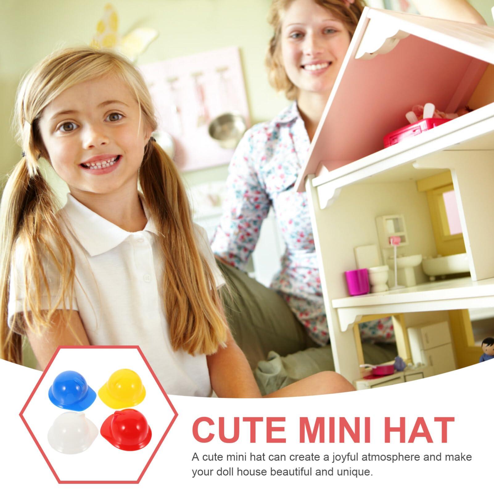 Gadpiparty Gadpiparty Party Decorations 40pcs Miniature Safety Hats - Small Animal Hard Hats, Mini Doll Costume Helmets, Tiny Construction Cake Toppers