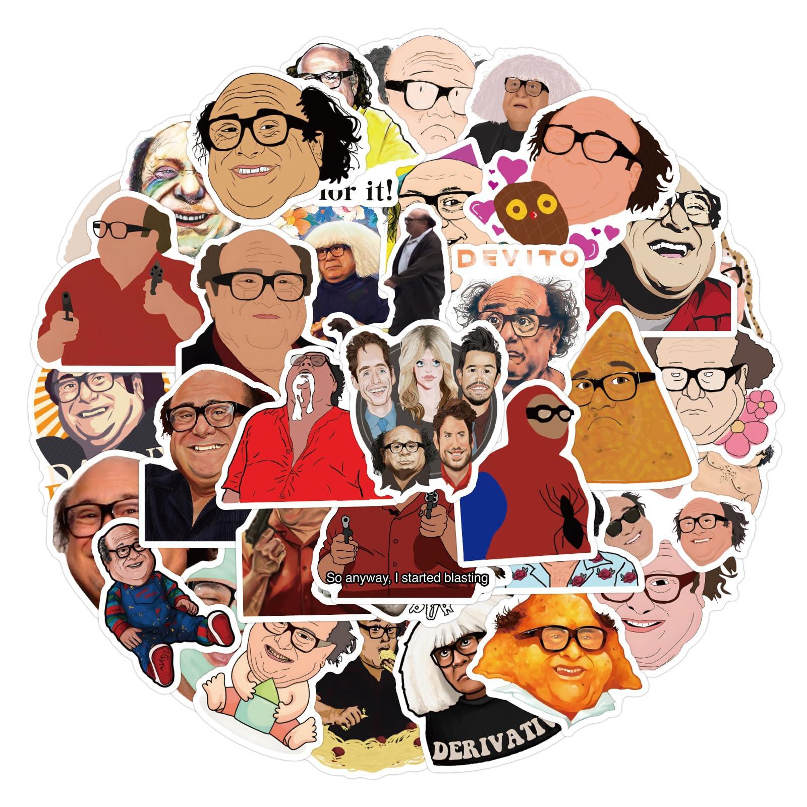 CHVISO CHVISO53 PCS Danny Devito Stickers, Meme Danny Dorito Sticker, Danny Devito Sticker Pack, Funny Meme Frank Reynolds Sticker, Danny Devito Meme Sticker, Alway Sunny Sticker Decals for Car Lapt