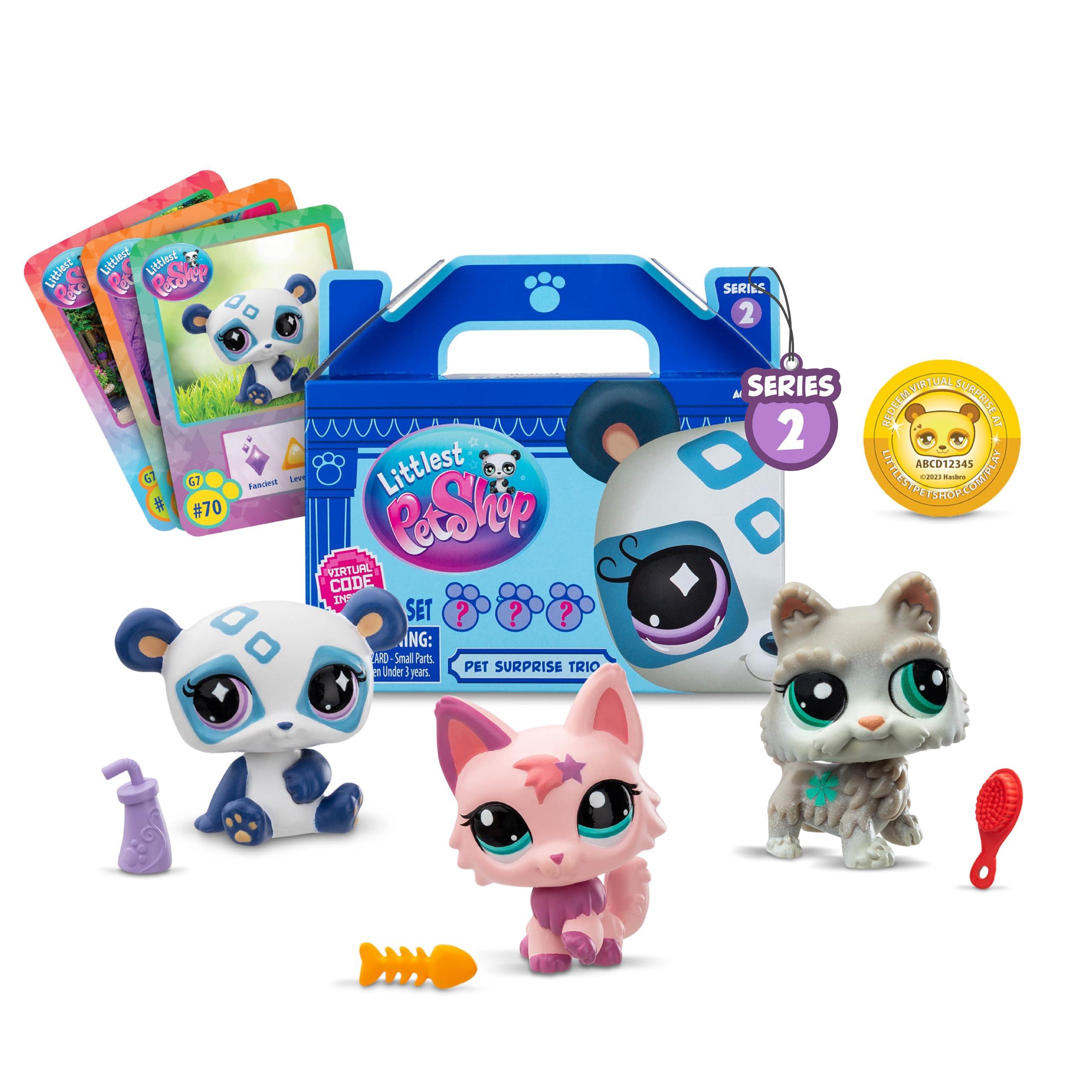 Littlest Pet Shop Littlest Pet Shop - Pet Surprise Three Pack - Series 2 - LPS Gen 7, Authentic Mystery Figures, Surprise Collectible Kidult Toy, Girls, Boys, Kids, Tweens Ages 4+