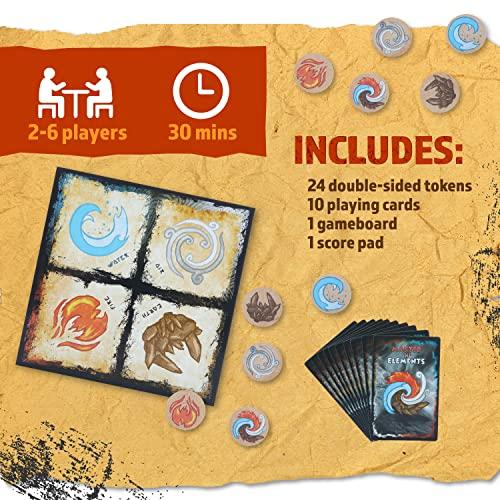 Squirrel Products Master The Elements Novelty Board Game of Strategy and Chance - Perfect Family Friendly Game for Adults, Teens & Kids Ages 8 Years and Older, 2 to 6 Players Compete to Outwit Their Opponents