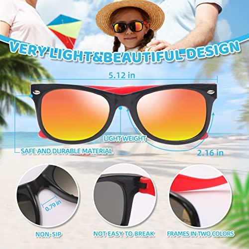 Hldgras Kids Sunglasses Bulk Party Favors for Kids 4-8-12 24 Pack 80s Style Neon Sunglasses with UV400 Protection Goodie Bag Stuffers Pool Party Favors Decorations end of Year Student Gifts for Boys and Girls