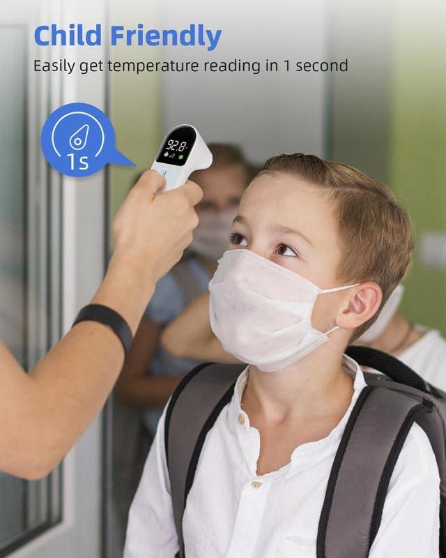 COOCEER COOCEER Digital Thermometer for Adults and Kids: Accurate Ear and Forehead Temperature Readings - Fever Alarm - Touchless Ideal for Babies Toddlers Infants Sensiors - Large LED Display - Home Use