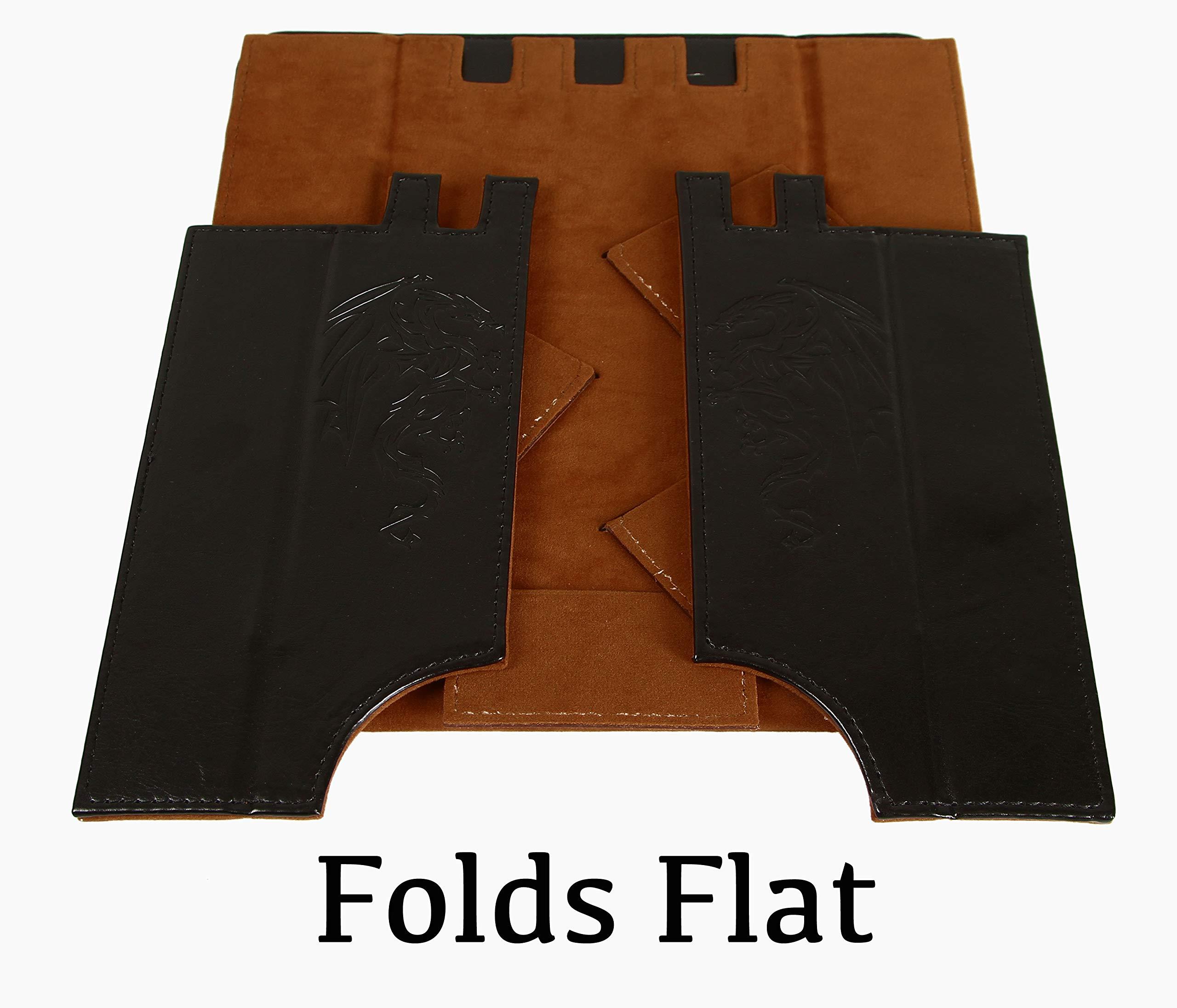 Forged Dice Co. Forged Dice Co. Draco Castle Foldable Dice Tray and Dice Tower - Foldable DND Dice Tray and Dice Rolling Tray Tower - Perfect for Dungeons and Dragons RPG and Tabletop Gaming - Brown