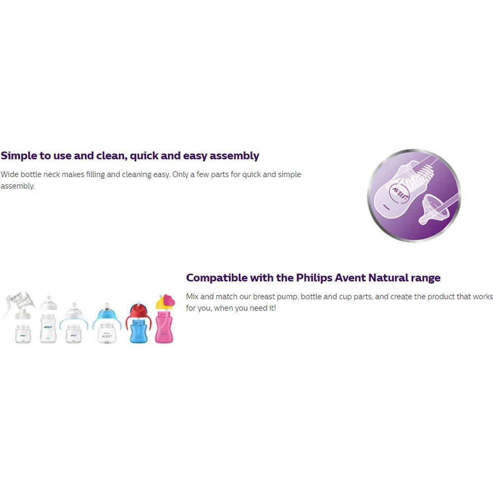 Philips AVENT Philips AVENT Natural Baby Bottle, SCF010/39, Blue, 4 Ounce (Pack of 3)