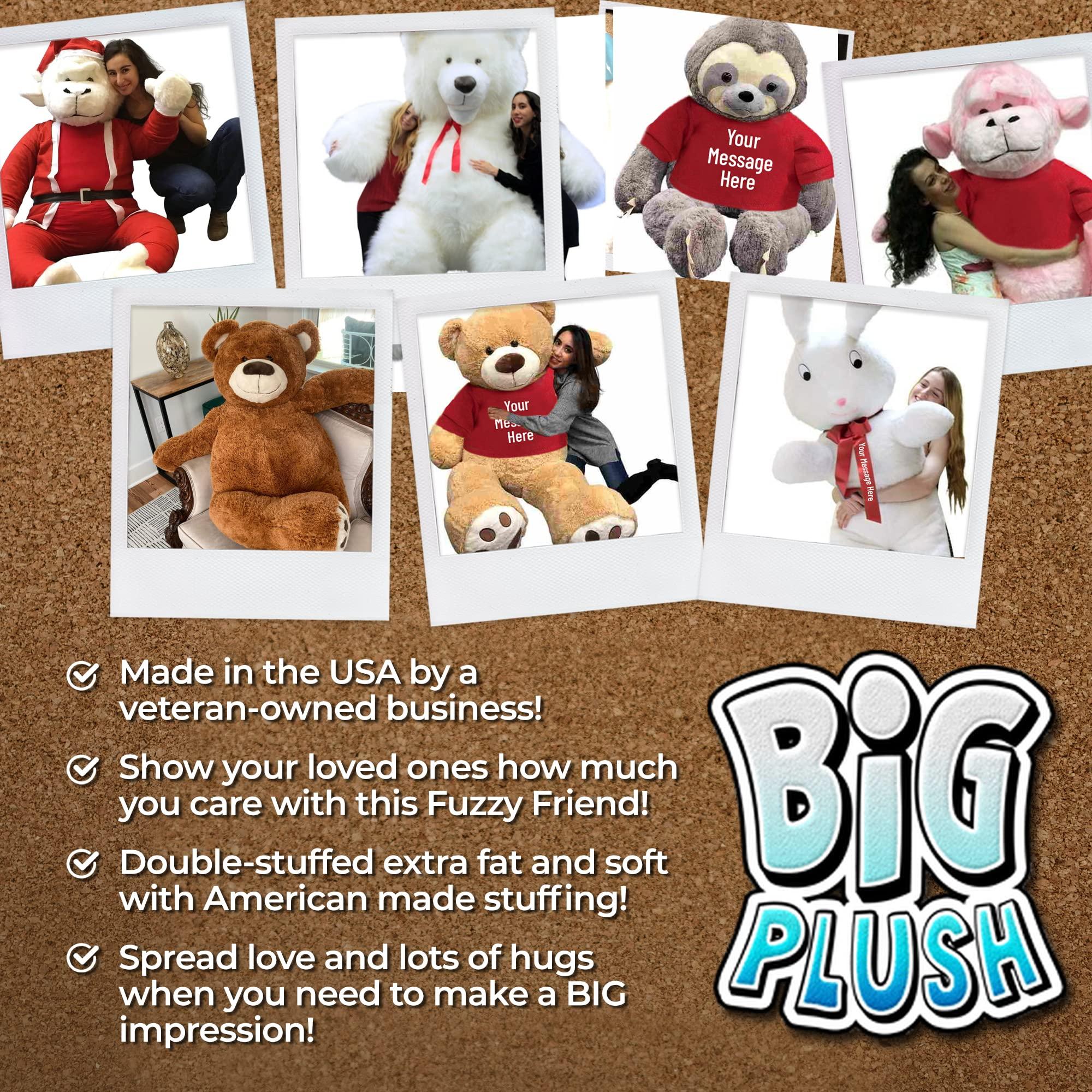 Big Plush Big Plush® 2 Foot Teddy Bear 24 Inches Soft White Plushie with Red Nose and Heart on Chest